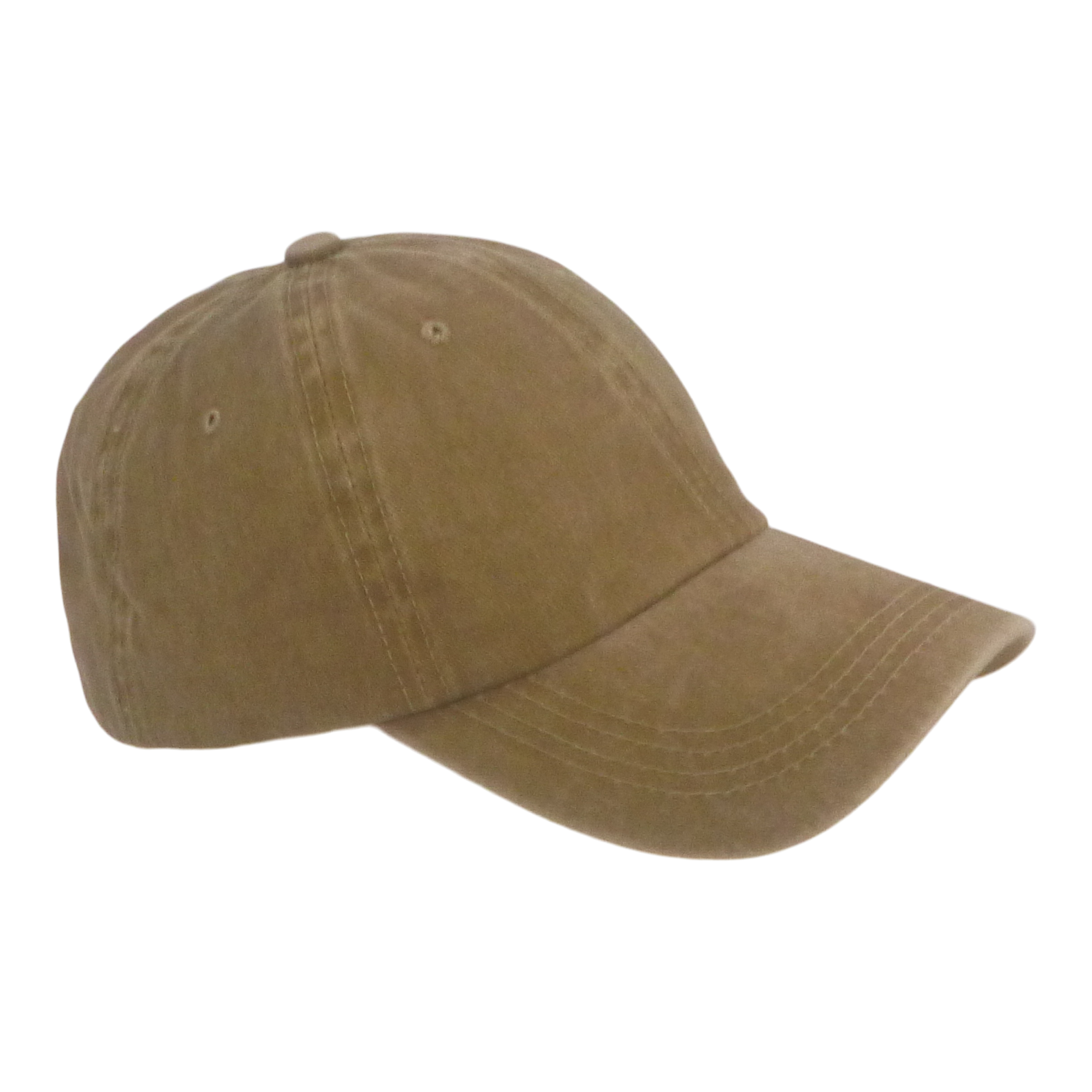 Fishing Tackle: BSTC 6-Panel Baseball Cap, Distressed Cotton, Tan