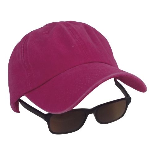 Fishing Tackle: BSTC 6-Panel Baseball Cap, Distressed Cotton, Hot Pink