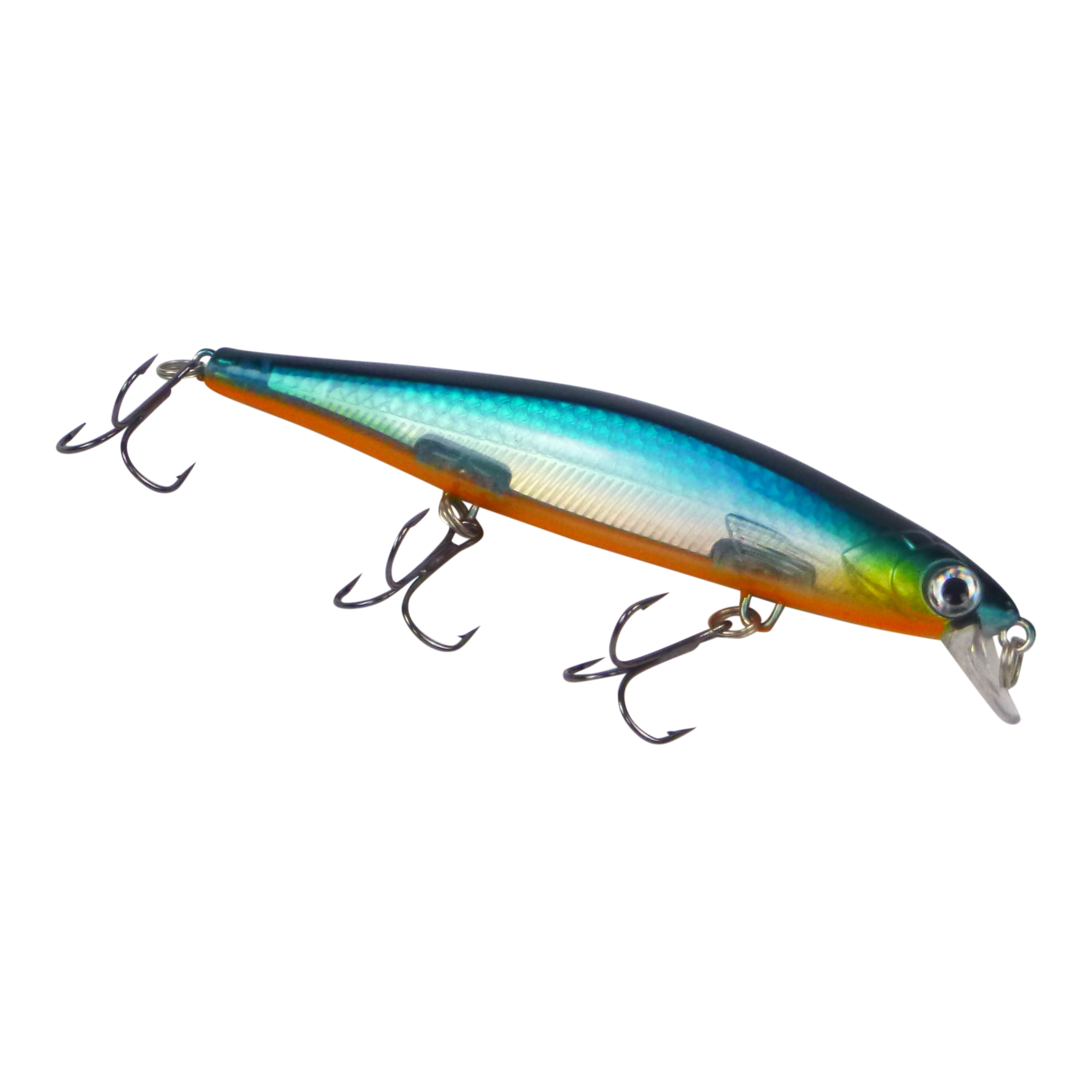 Fishing Tackle: Finesse 'Chudan' 110mm Sinking/Diving Minnow, Blue Pilly