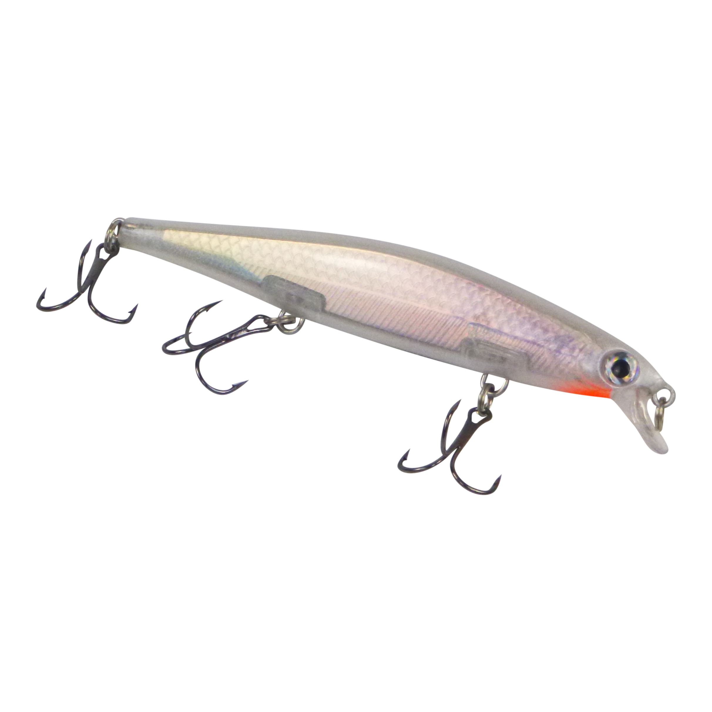 Fishing Tackle: Finesse 'Chudan' 110mm Sinking/Diving Minnow, Ghost Flash
