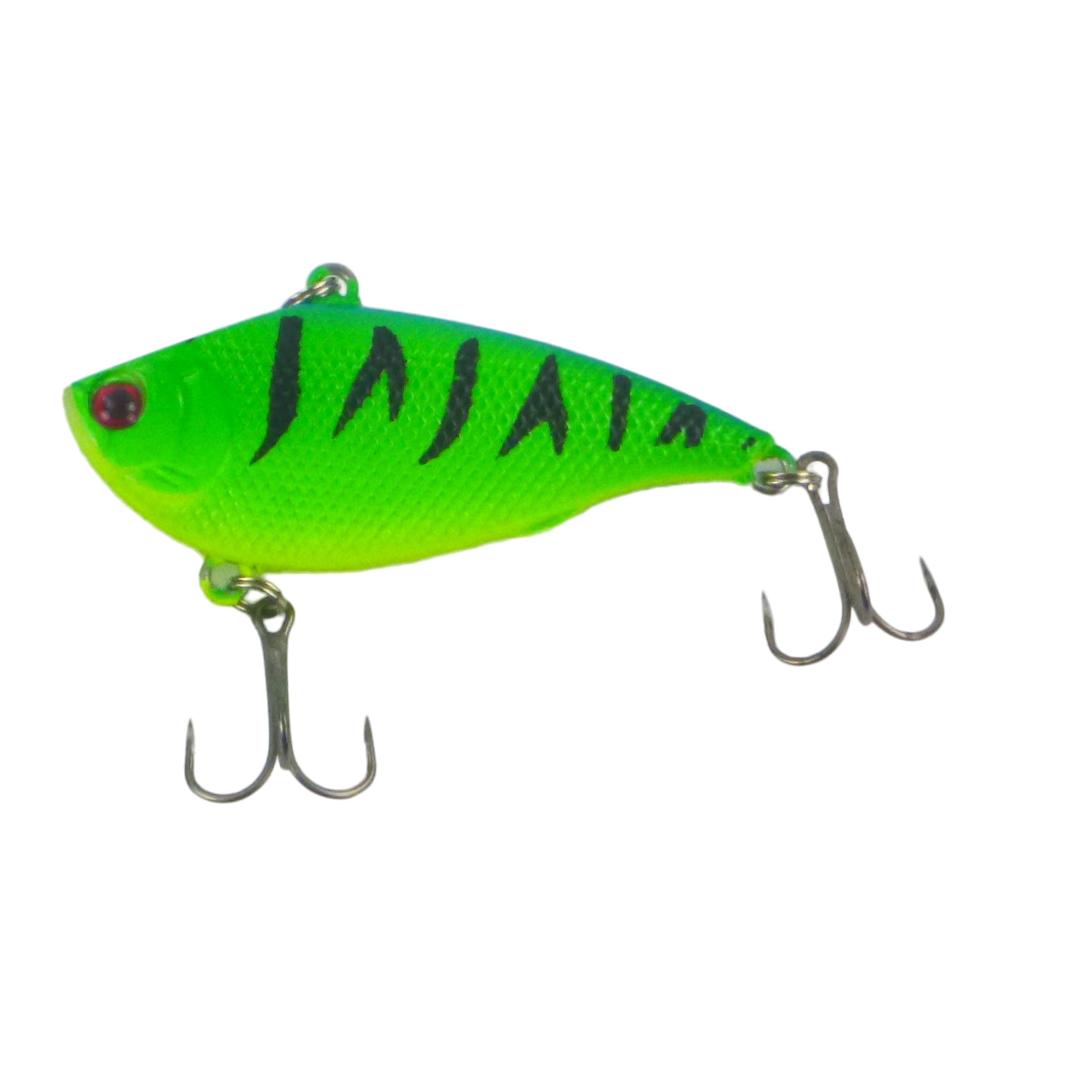 Fishing Tackle: Finesse 'Excaliber' Lipless Crankbait, 55mm, Lime Tiger
