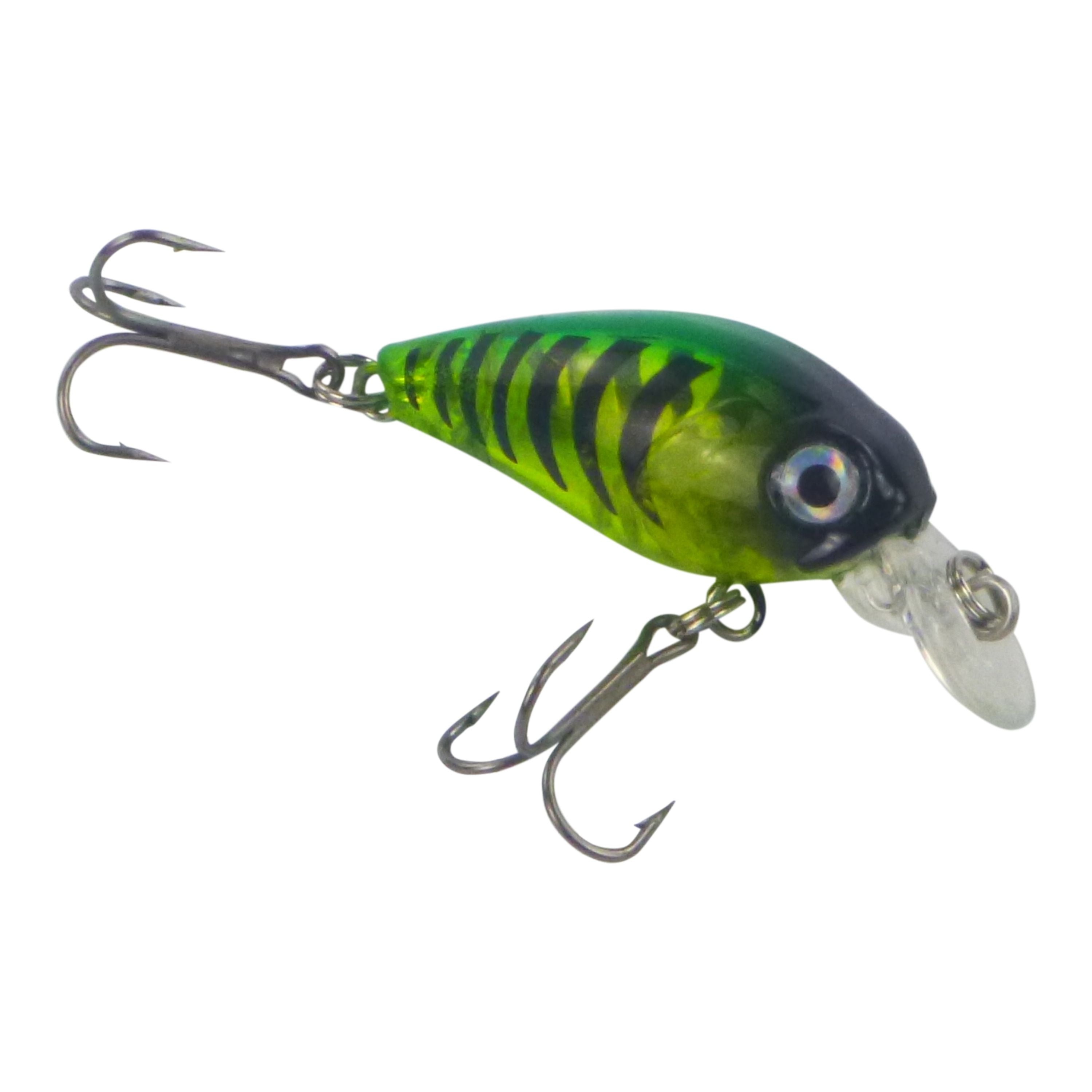 Fishing Tackle: Finesse Chisana Crankbait, Green Bandit, 45mm