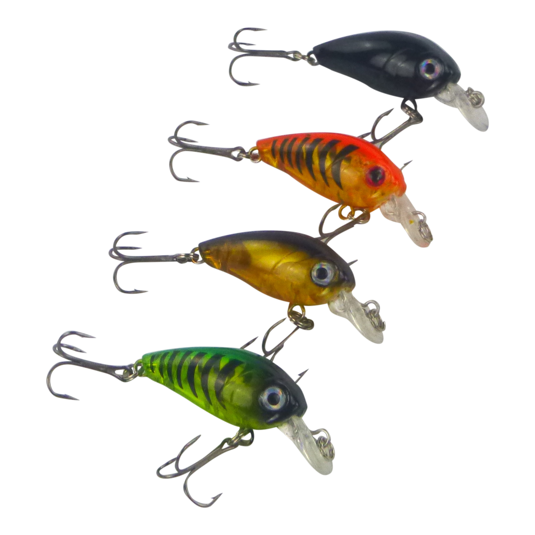 Fishing Tackle: Finesse Chisana Crankbait, Green Bandit, 45mm