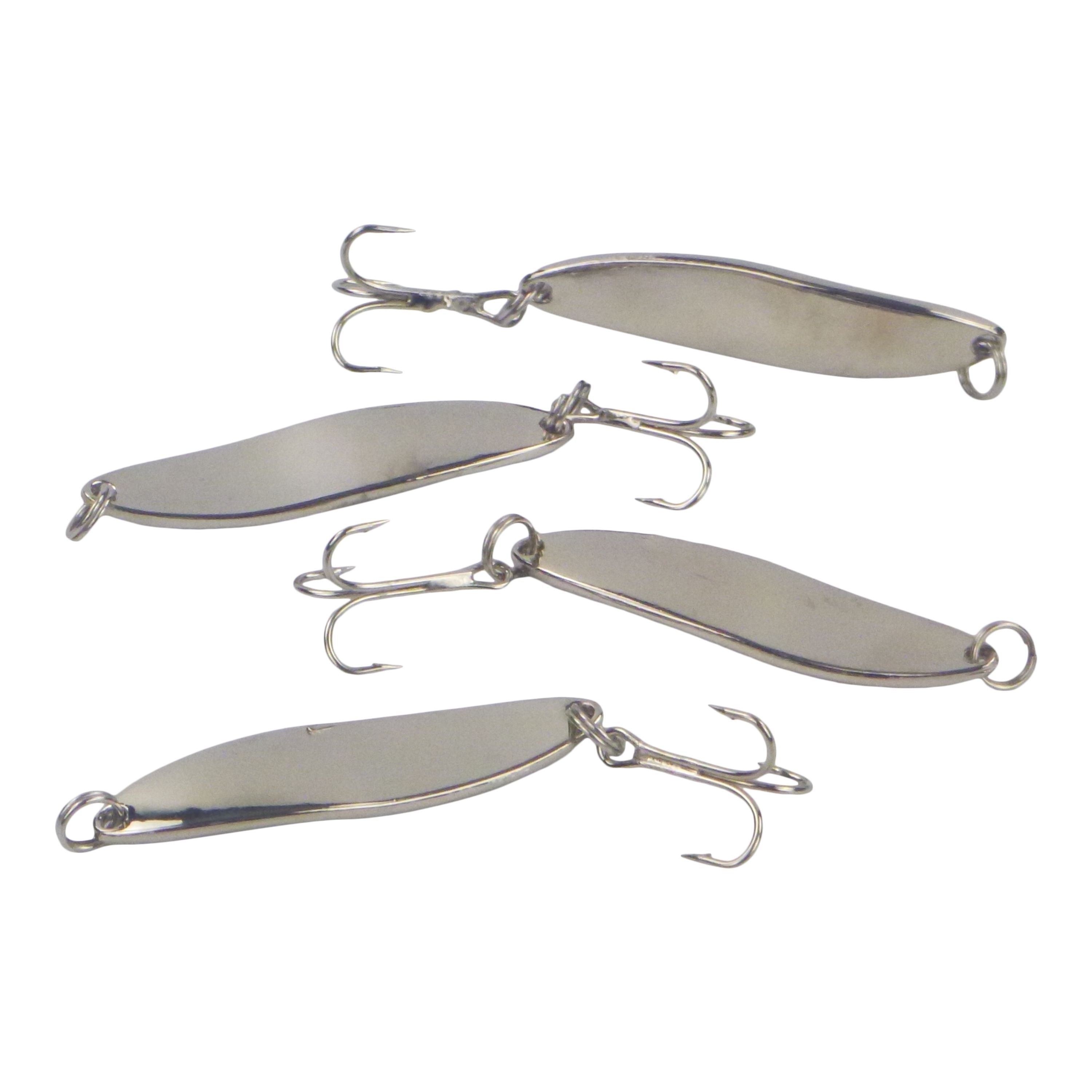 Fishing Tackle: Finesse Chrome Kaster Spoon, 7 Grams, 4 pack