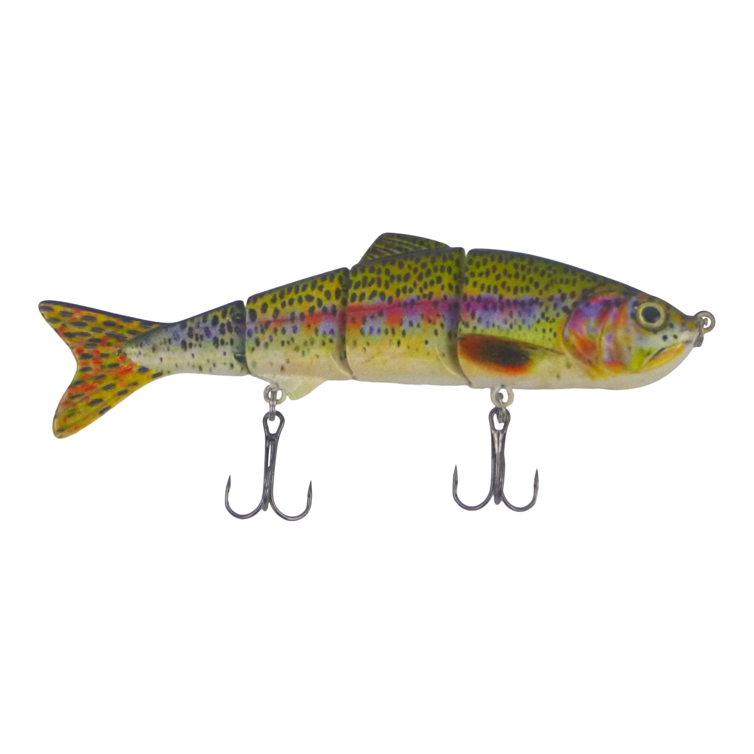 Fishing Tackle: Finesse Naturals 4 Segment Swimbait, 110mm, Rainbow