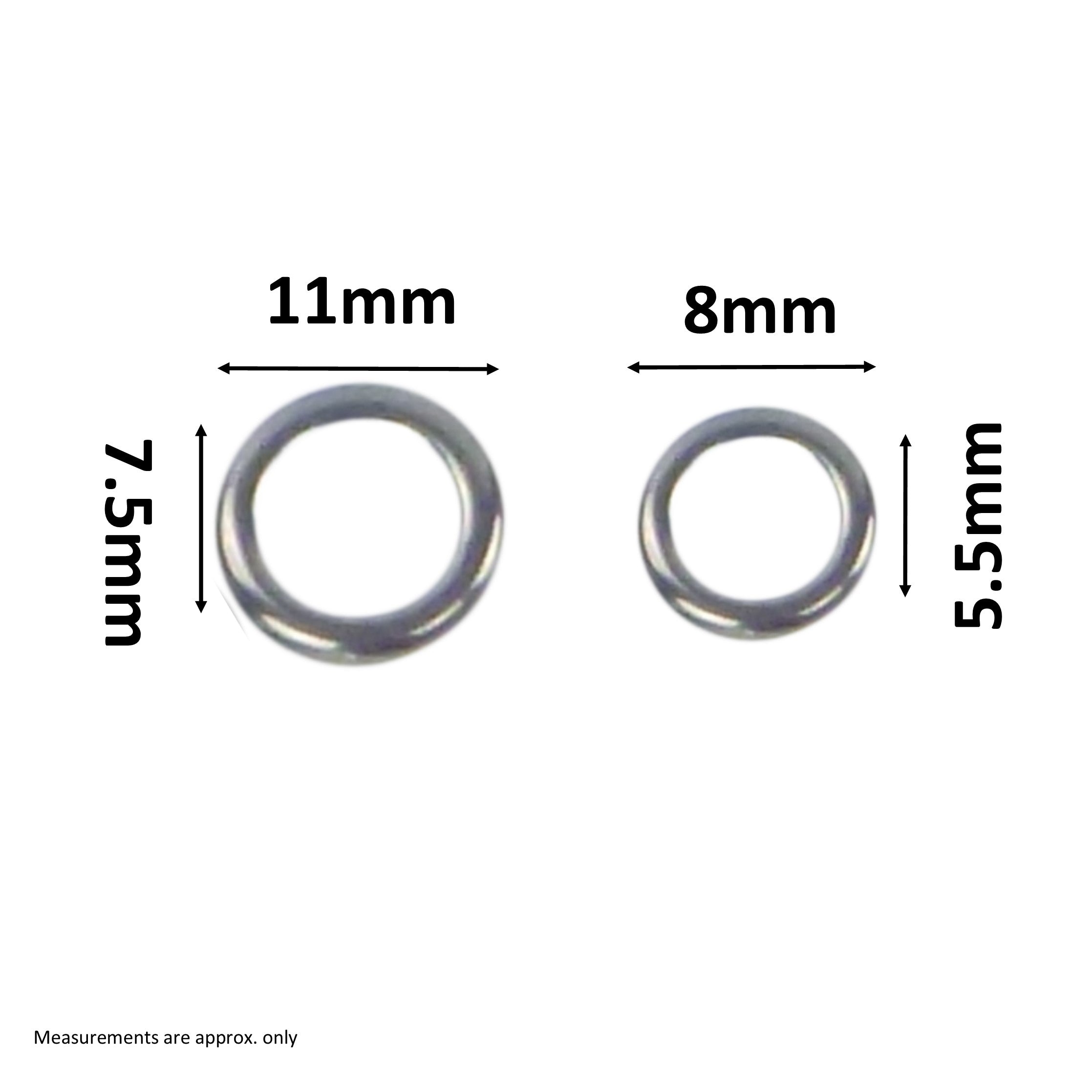 Fishing Tackle: Swimerz Solid Jigging Rings, 8mm, 20 pack