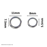 Fishing Tackle: Swimerz Solid Jigging Rings, 8mm, 20 pack