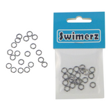 Fishing Tackle: Swimerz Solid Jigging Rings, 8mm, 20 pack
