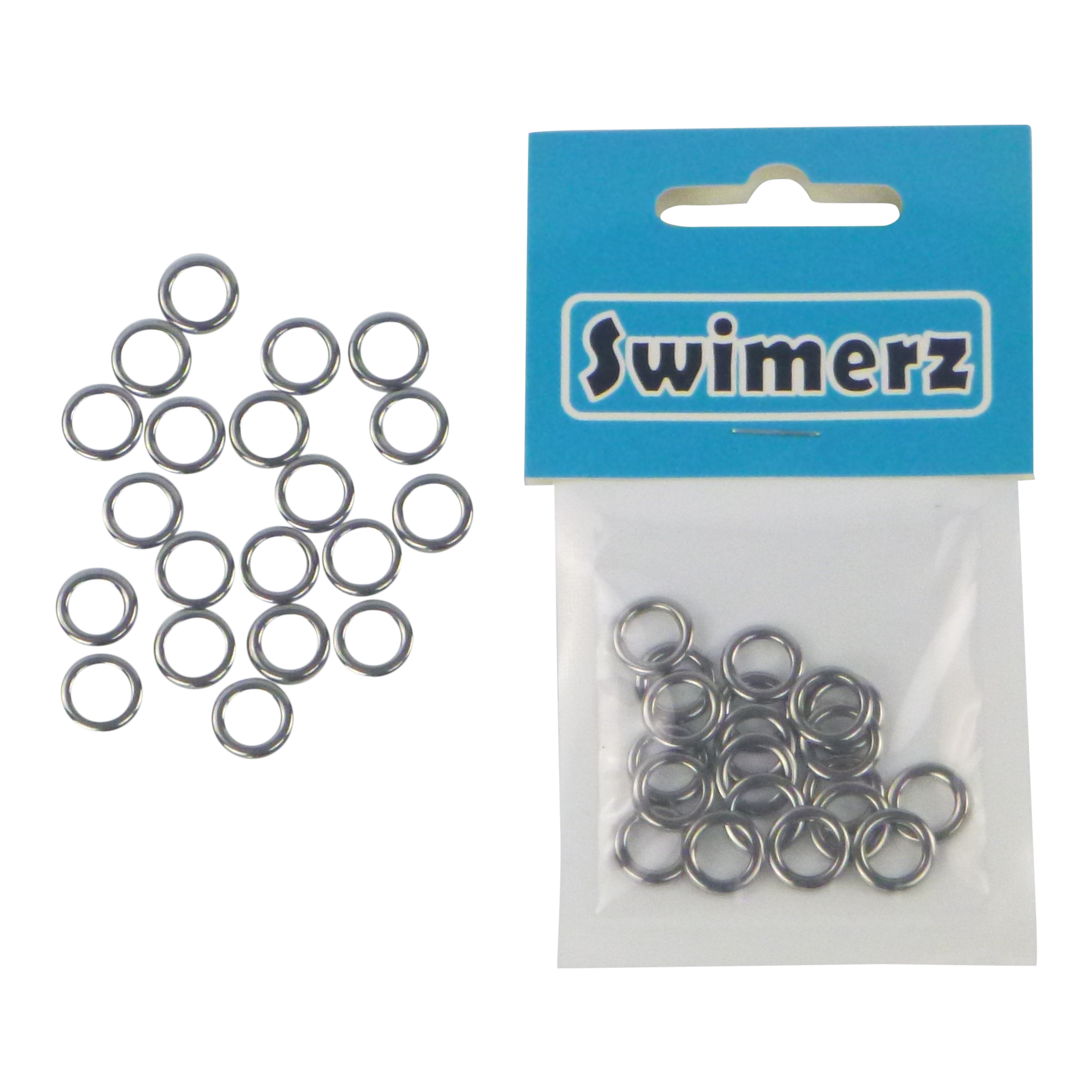 Fishing Tackle: Swimerz Solid Jigging Rings, 11mm, 20 pack