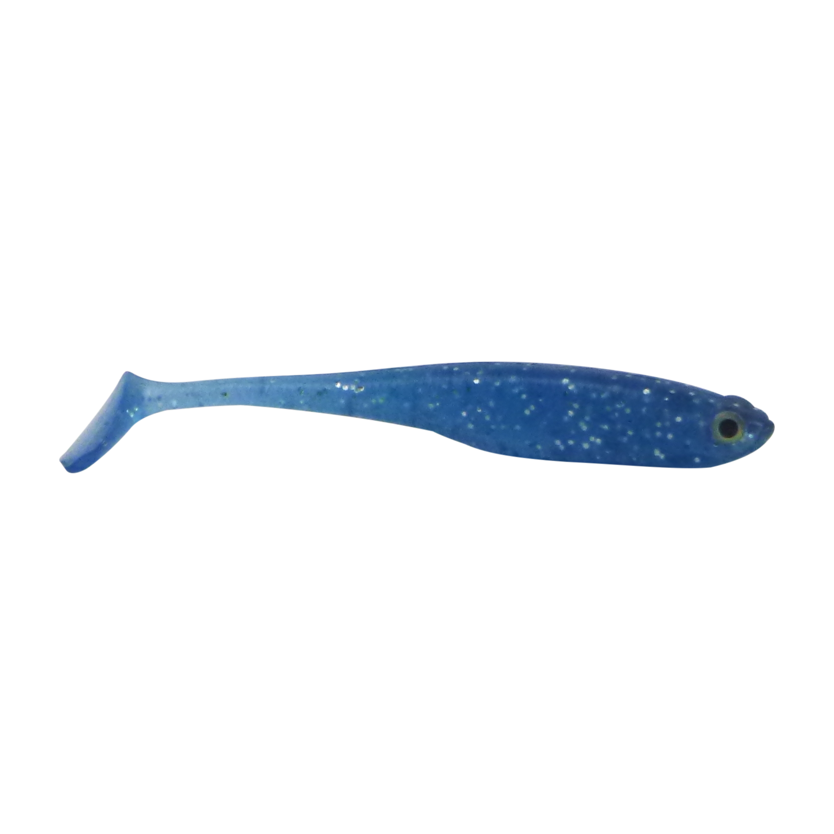 Fishing Tackle: Swimerz Soft Shad 100mm Paddle Tail lure, Electric Blue, 6 pack
