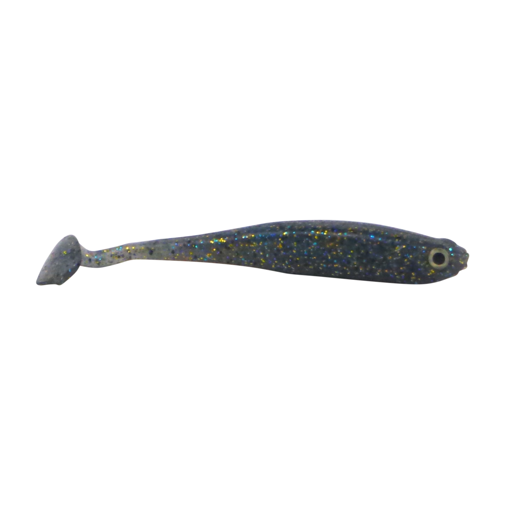Fishing Tackle: Swimerz Soft Shad 100mm Paddle Tail lure, Blue Gold Fleck, 6 pack