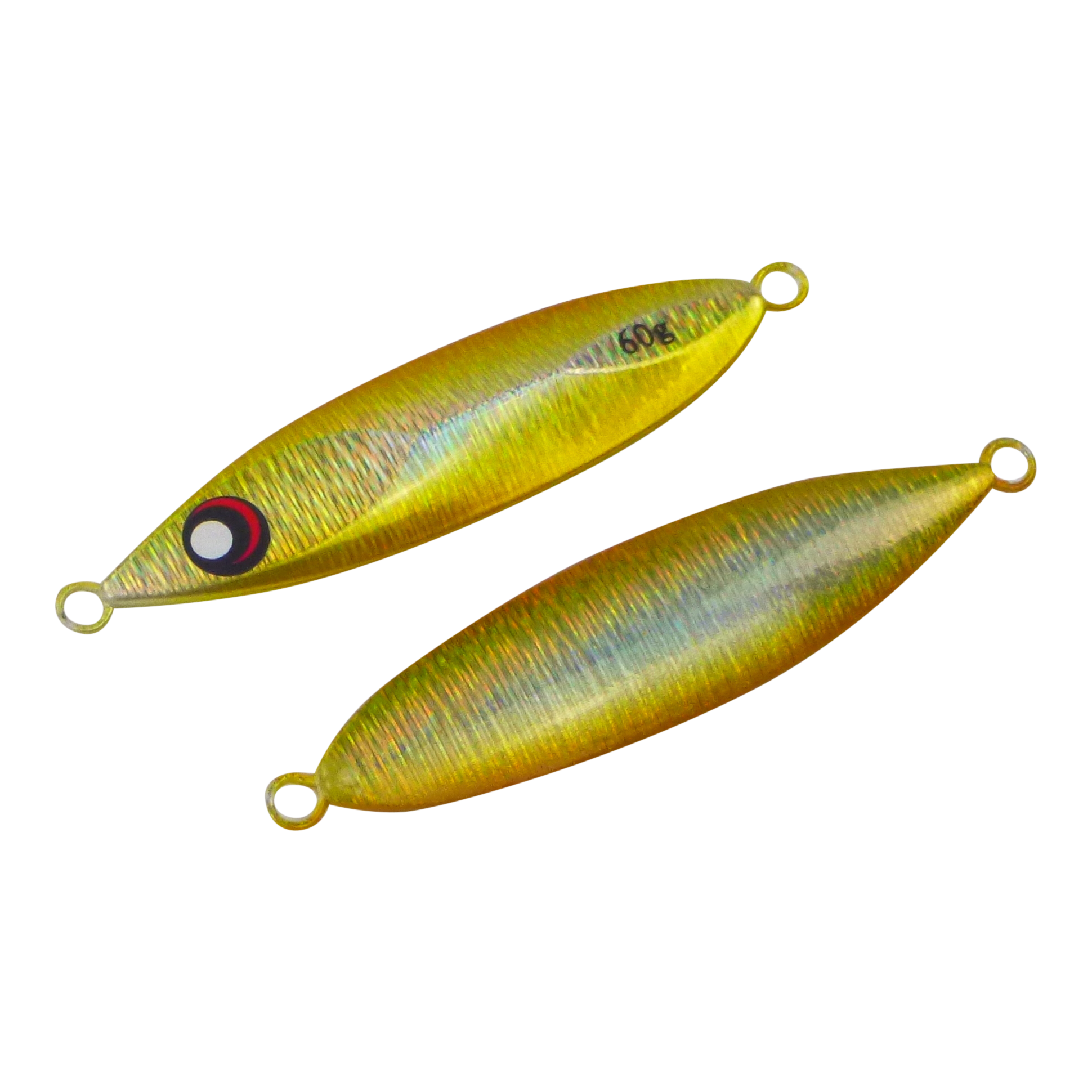 Fishing Tackle: Finesse Slow Pitch Flutter Jig, 60gm, Gold Flash, 2 pack