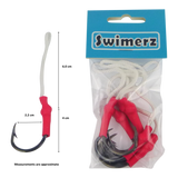 Fishing Tackle: Swimerz 5/0 Single Assist Hooks, 6 pack
