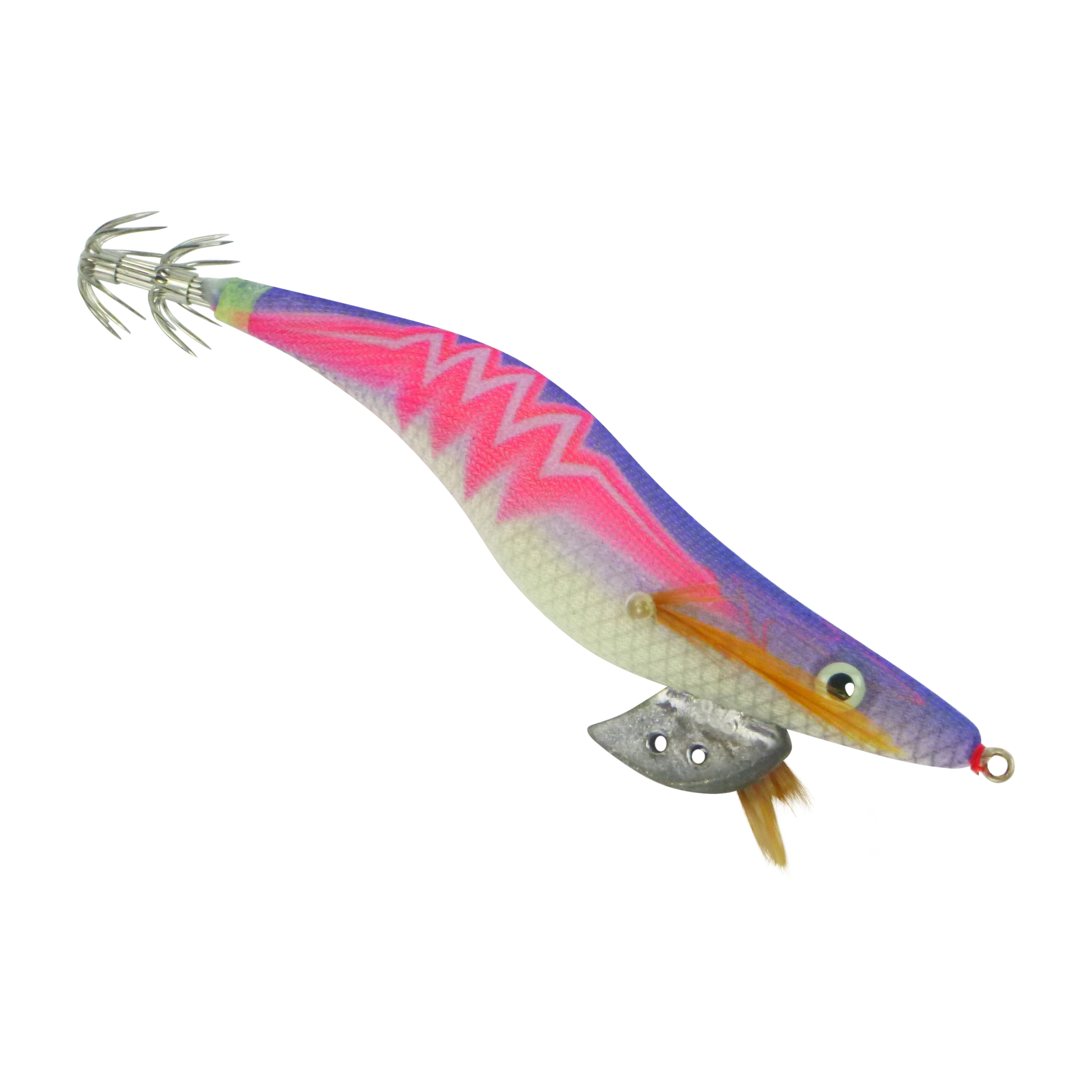 Fishing Tackle: Finesse Rumoika Squid Jig, Purple Pink Neon, size 3.5, 2 pack
