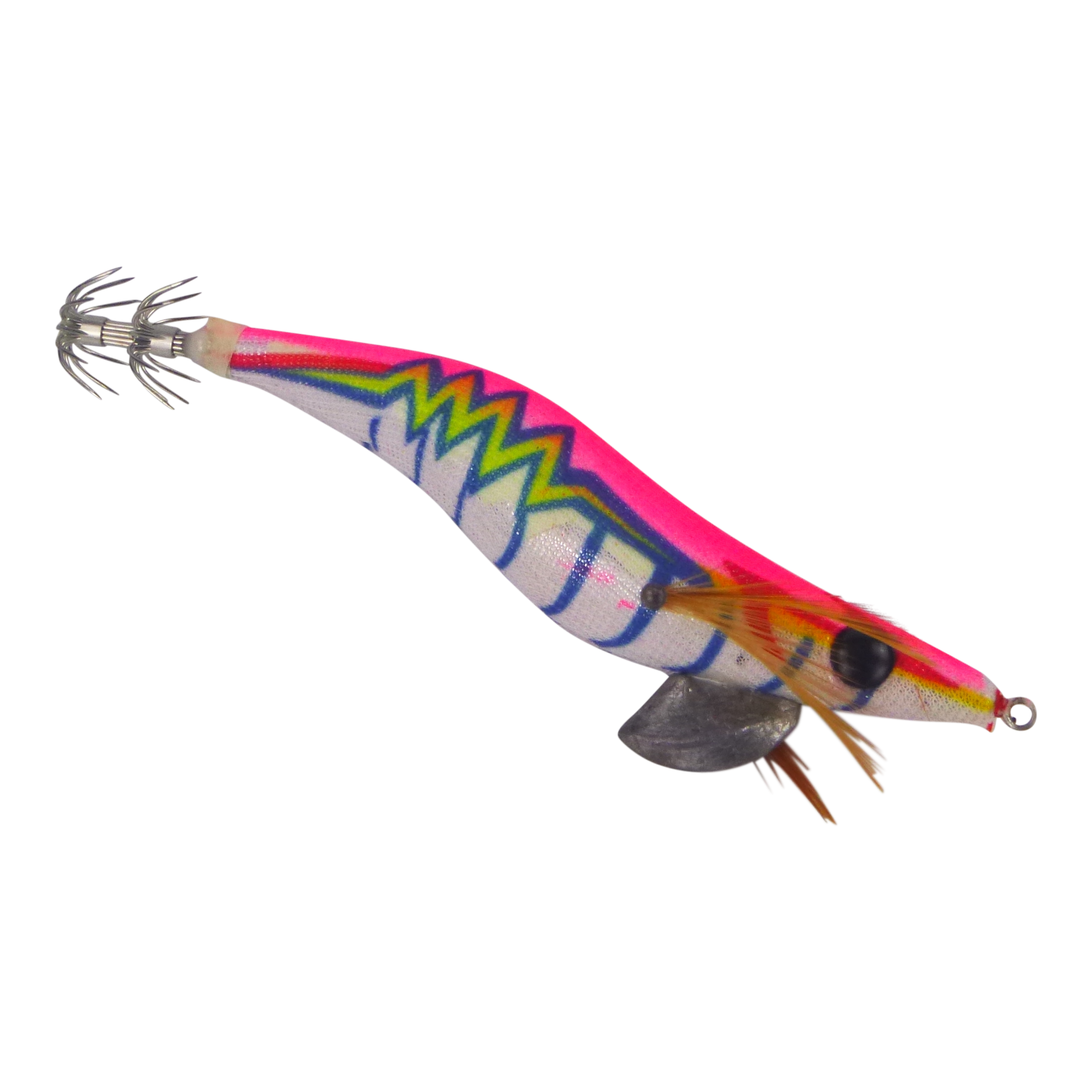 Fishing Tackle: Finesse Rumoika Squid Jig, Pink Neon, size 3.5, 2 pack