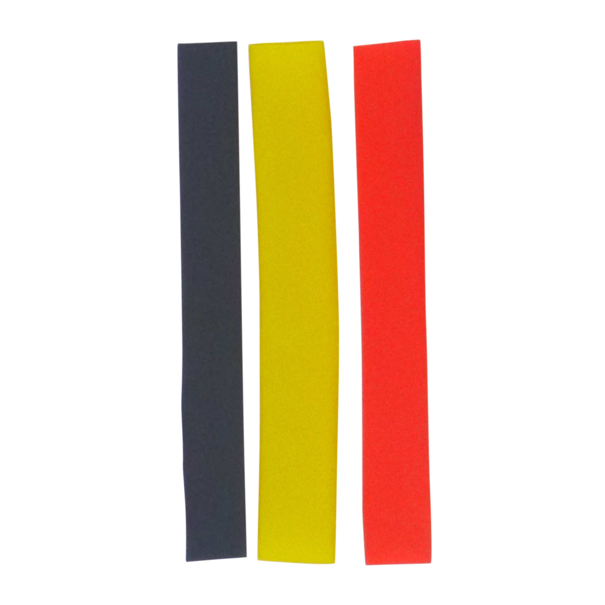 Fishing Tackle: Swimerz Assist Hook Sleeves, 8/10mm Shrink Tube, Black, Yellow & Red, 100mm. Qty 30.