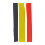 Fishing Tackle: Swimerz Assist Hook Sleeves, 8/10mm Shrink Tube, Black, Yellow & Red, 100mm. Qty 30.