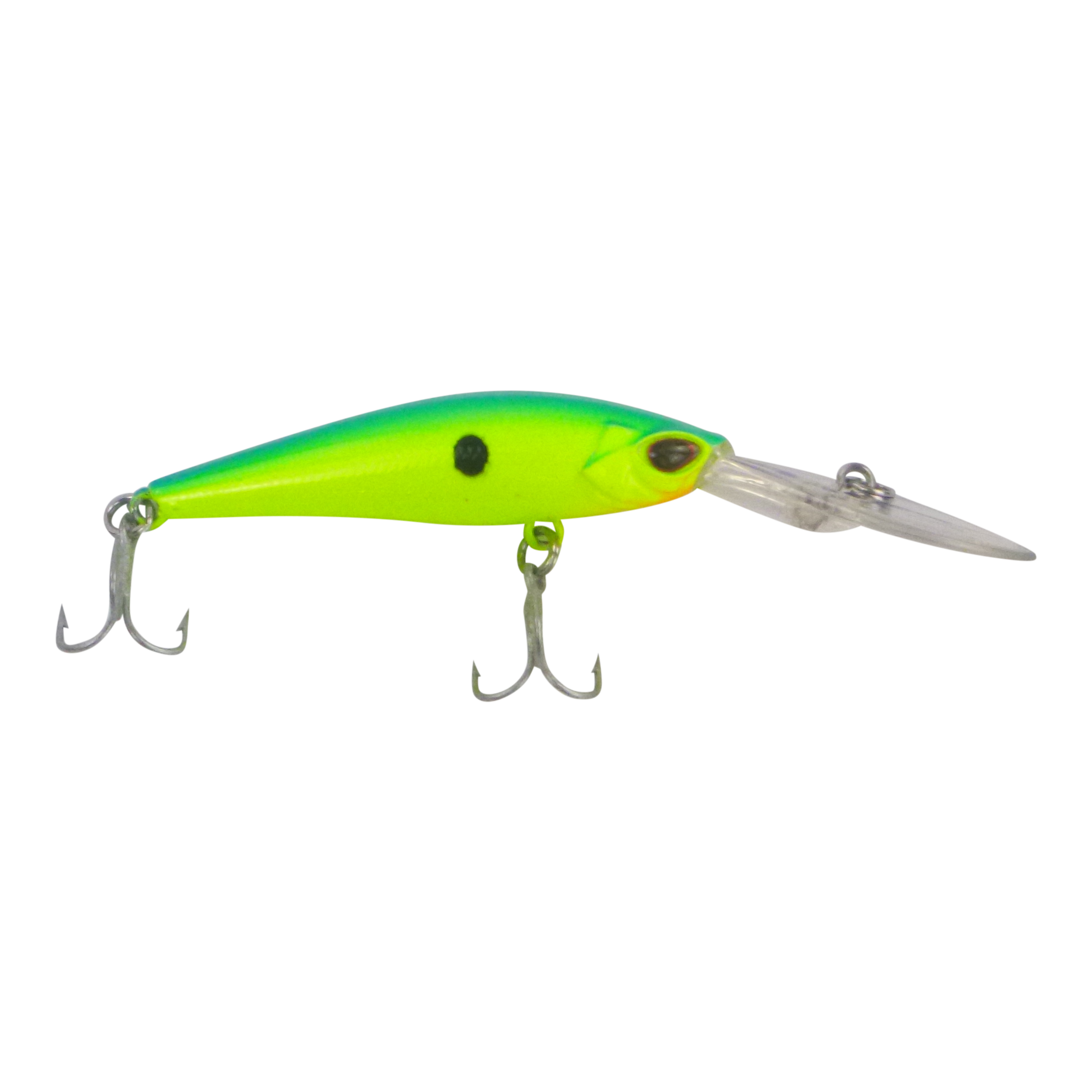 Fishing Tackle: Finesse Wobbler Diving Lure, Ballistic Green, 90mm