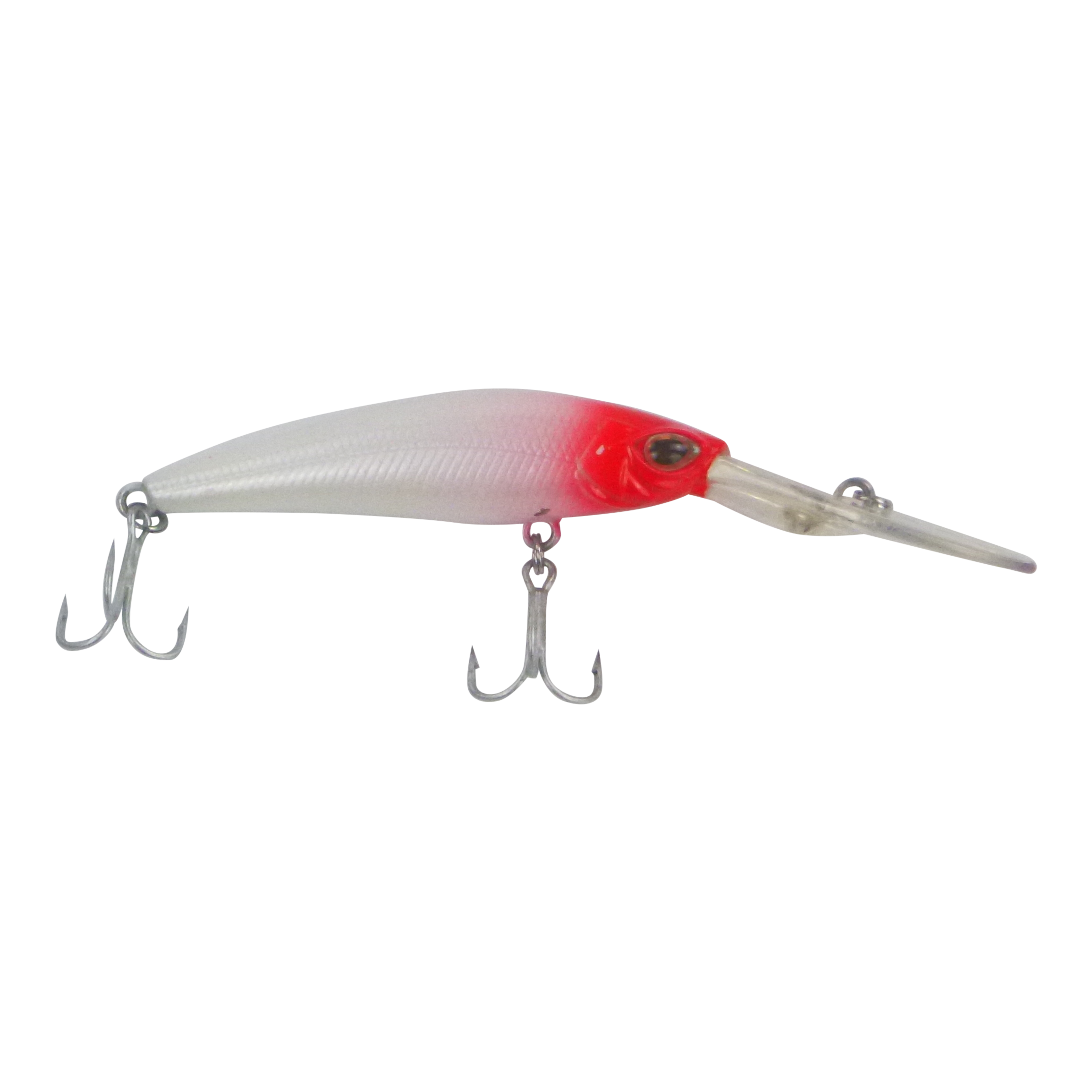 Fishing Tackle: Finesse Wobbler Diving Lure, Red Head, 90mm