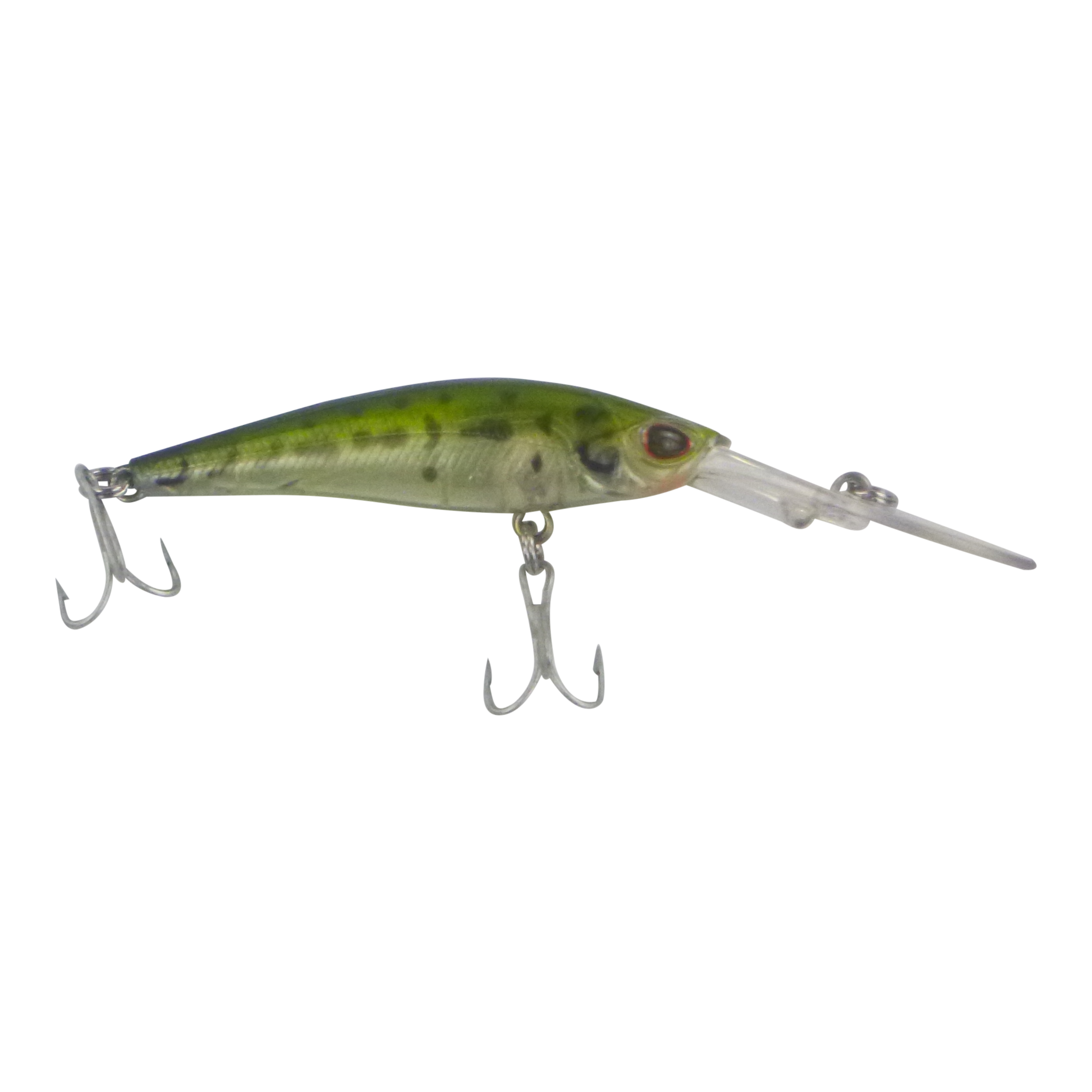 Fishing Tackle: Finesse Wobbler Diving Lure, Olive Camo, 90mm