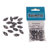 Fishing Tackle: Swimerz 7gm Arrowhead Jig Head, 1/4oz, Lead, 15 pack