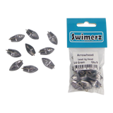 Fishing Tackle: Swimerz 14gm Arrowhead Jig Head, 1/2oz, Lead, Qty 10