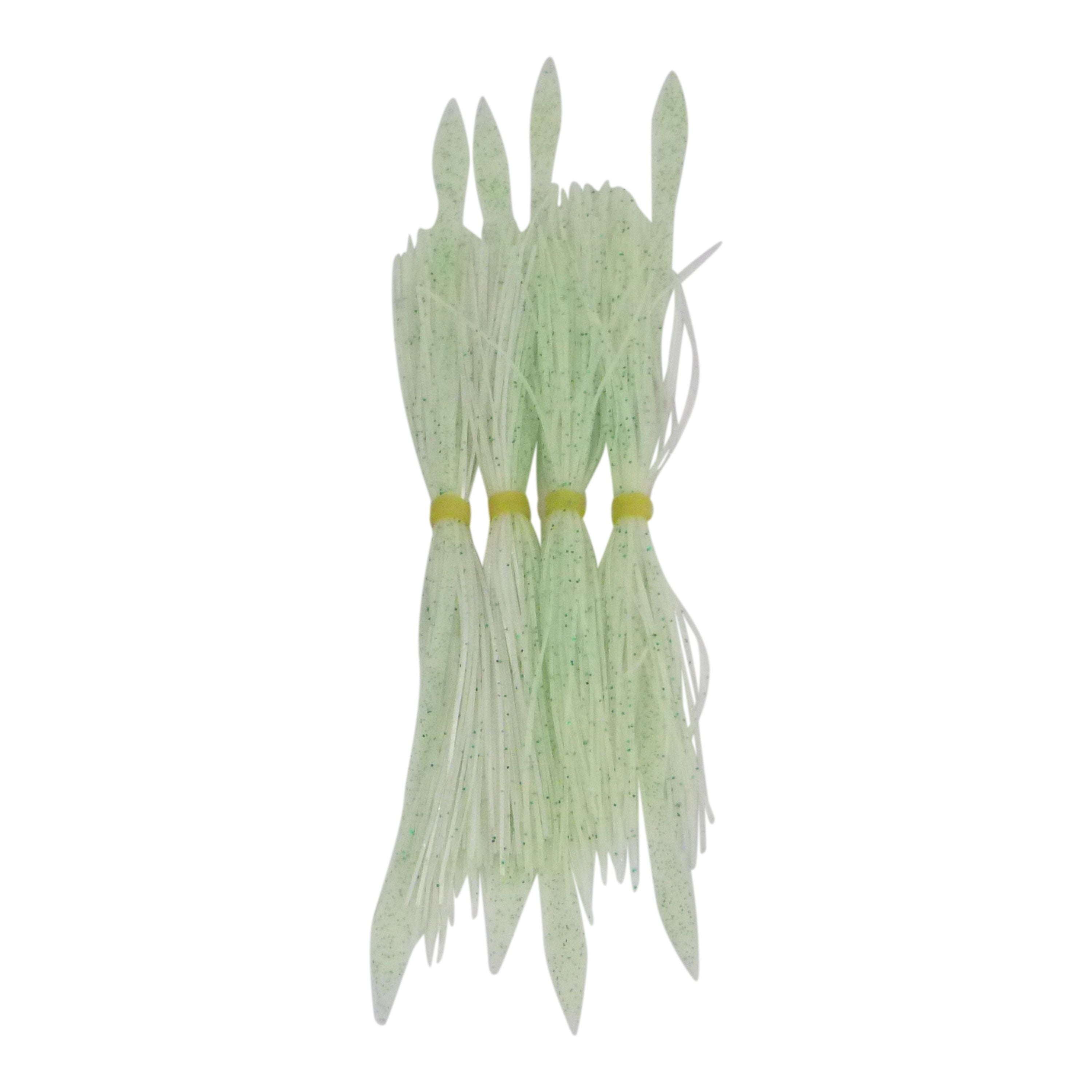 Fishing Tackle: Dekoi Tailed Lure Skirts, Lumo White
