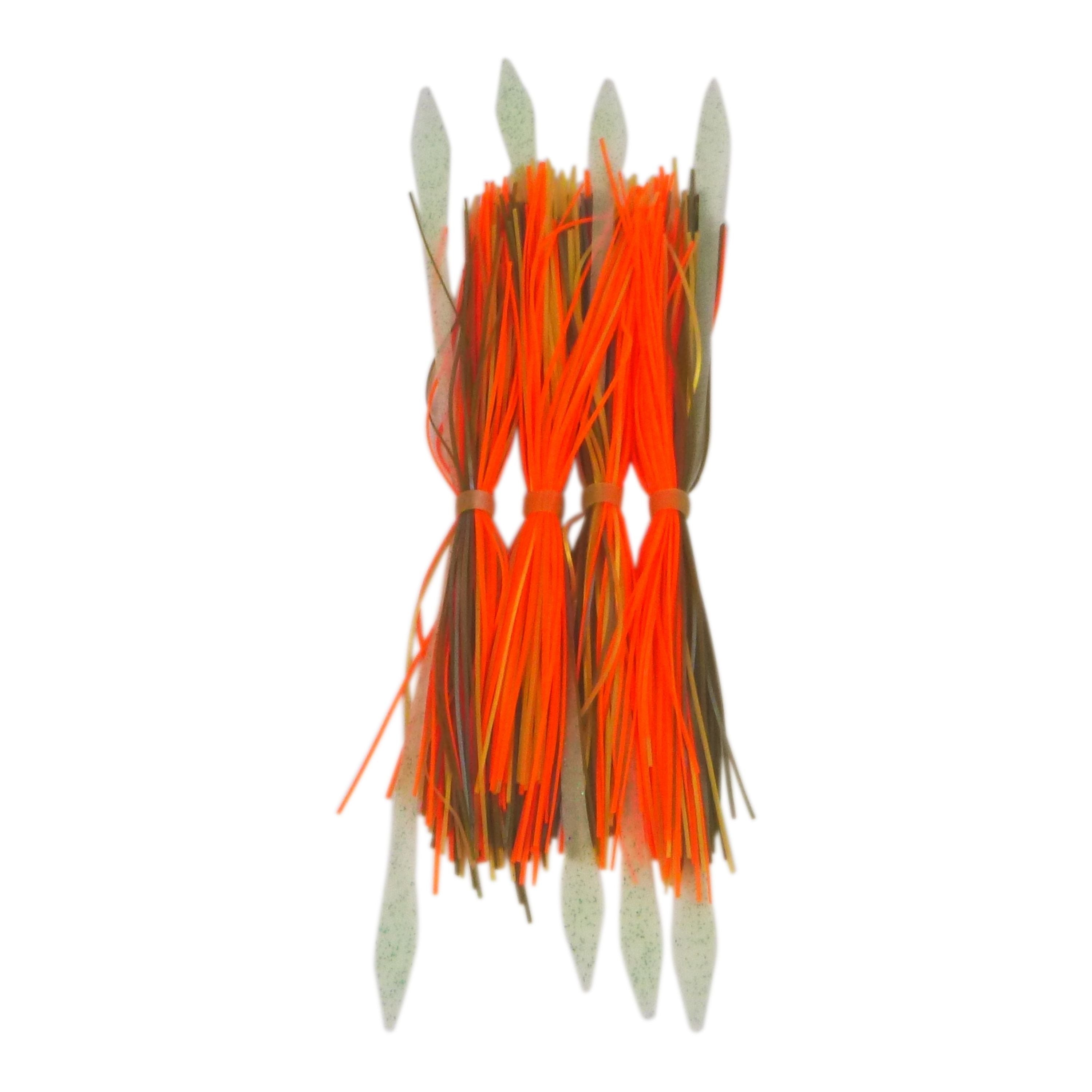 Fishing Tackle: Dekoi Tailed Lure Skirts, Orange Lumo Tail