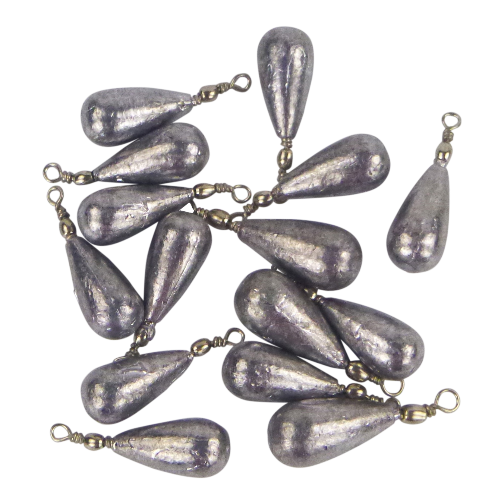 Fishing Tackle: Swimerz 7gm Teardrop Sinker, Lead, 15 pack