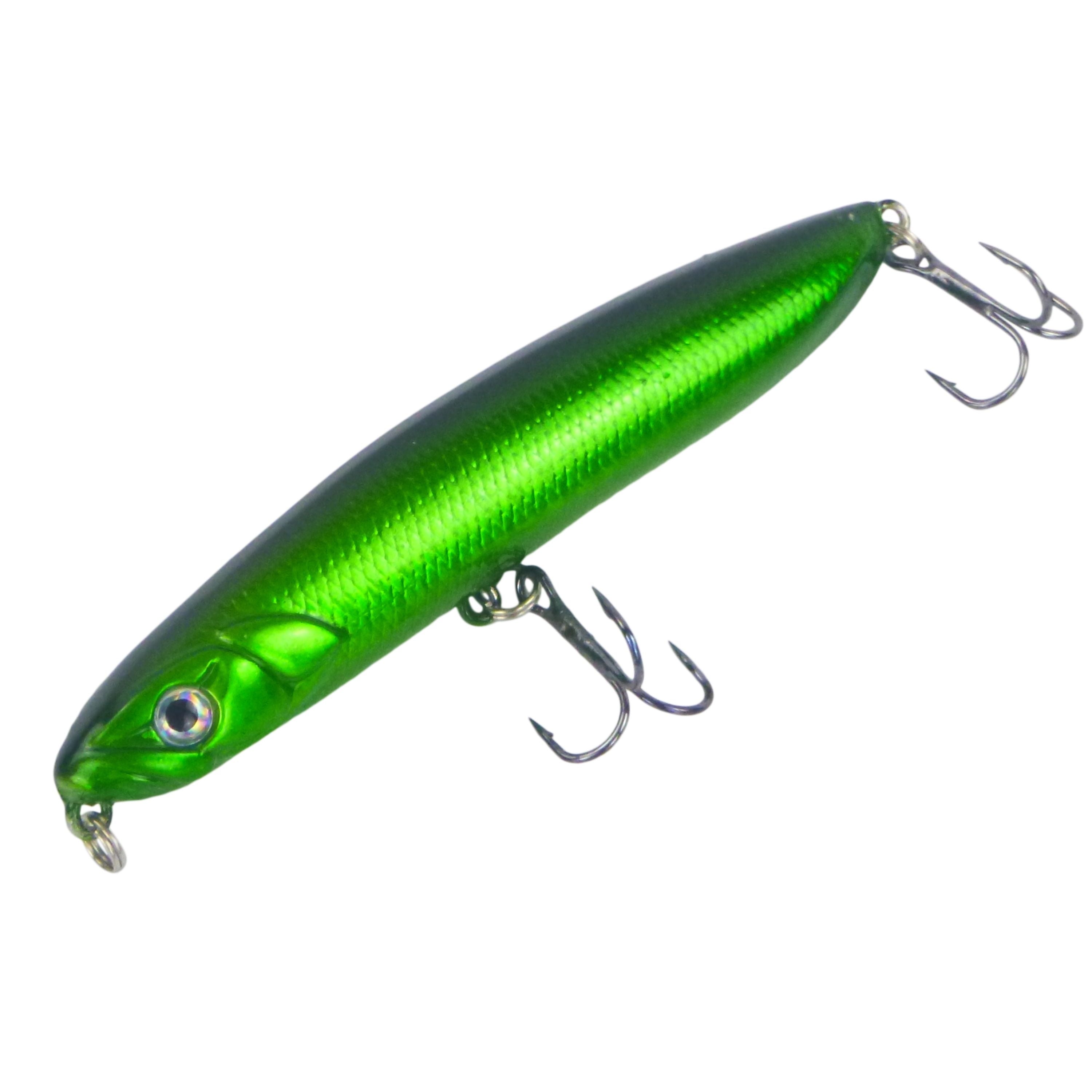 Fishing Tackle: Toppu Mizzu Stickbait, 95mm, Green Scad