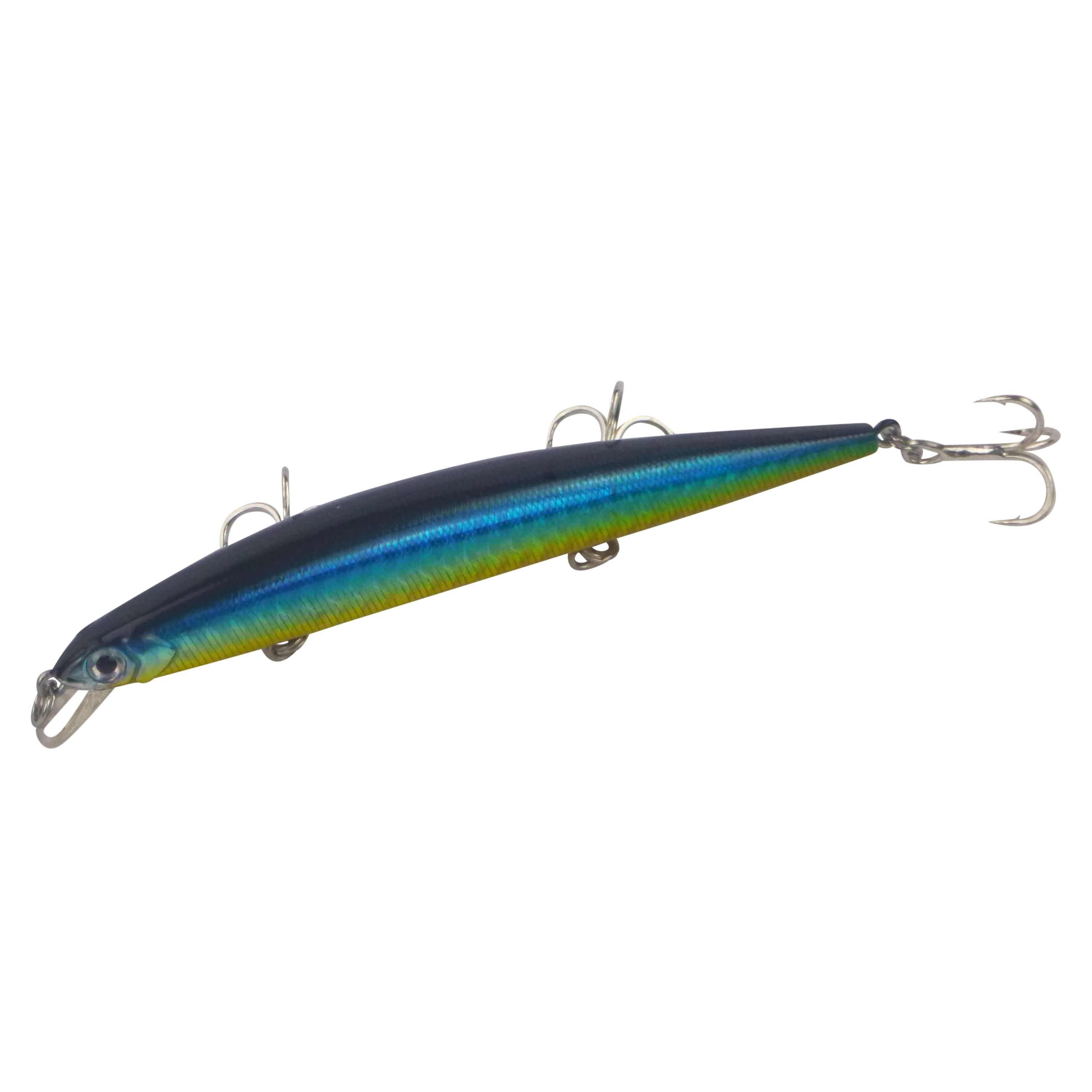 Fishing Tackle: Finesse LW12 Shallow Diving Twitch Bait 120mm, Green N Gold