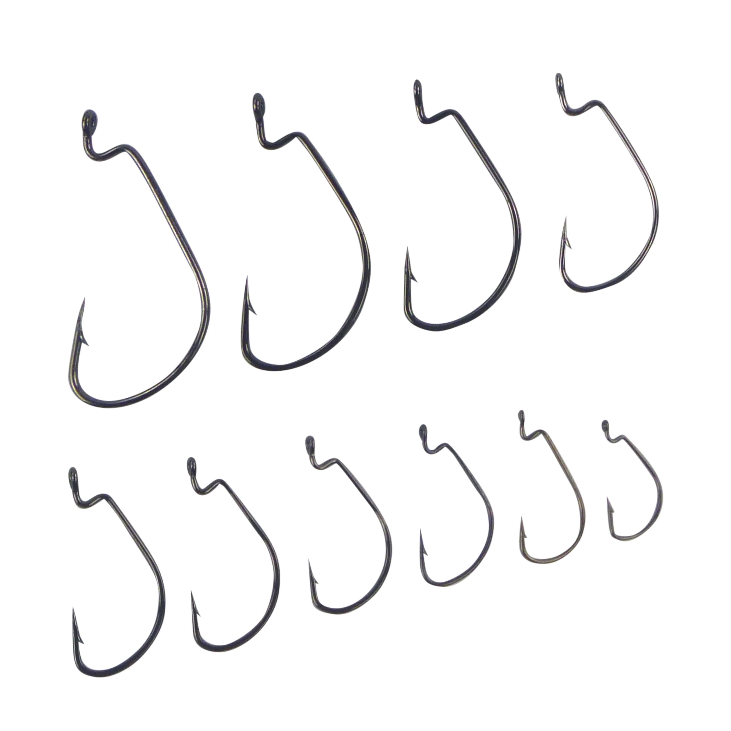Fishing Tackle: Swimerz 0/1 Wide Gape Worm Hook 15 Pack