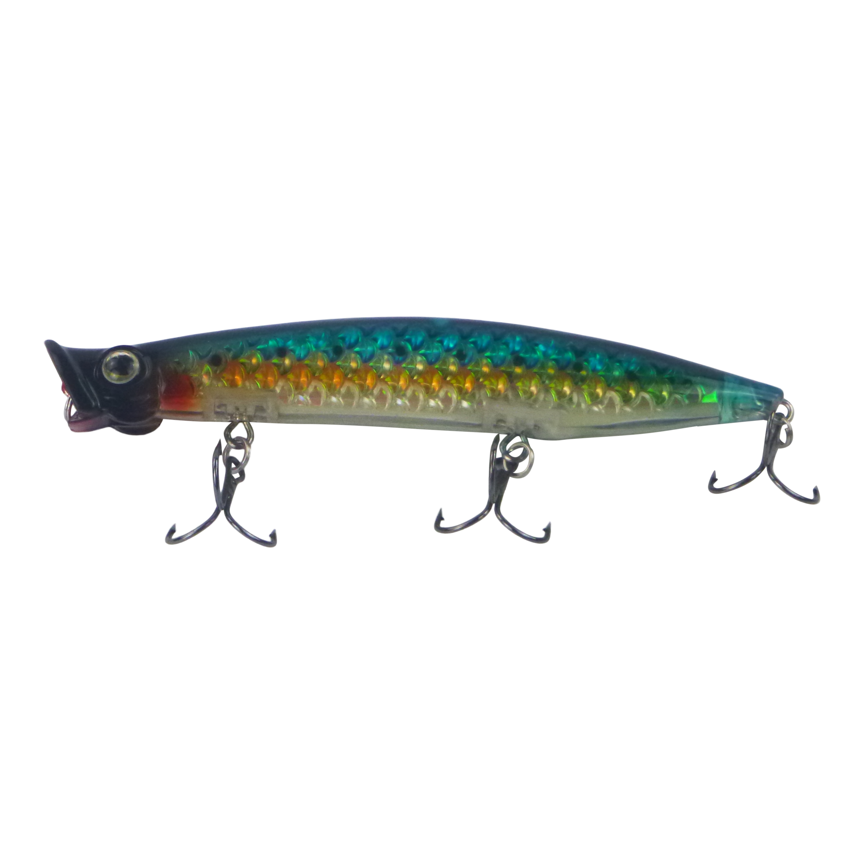 Fishing Tackle: Toppu Mizzu Cupface Popper, 110mm, Blue Hex