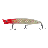 Fishing Tackle: Toppu Mizzu Cupface Popper, 110mm, Silver Red Hex