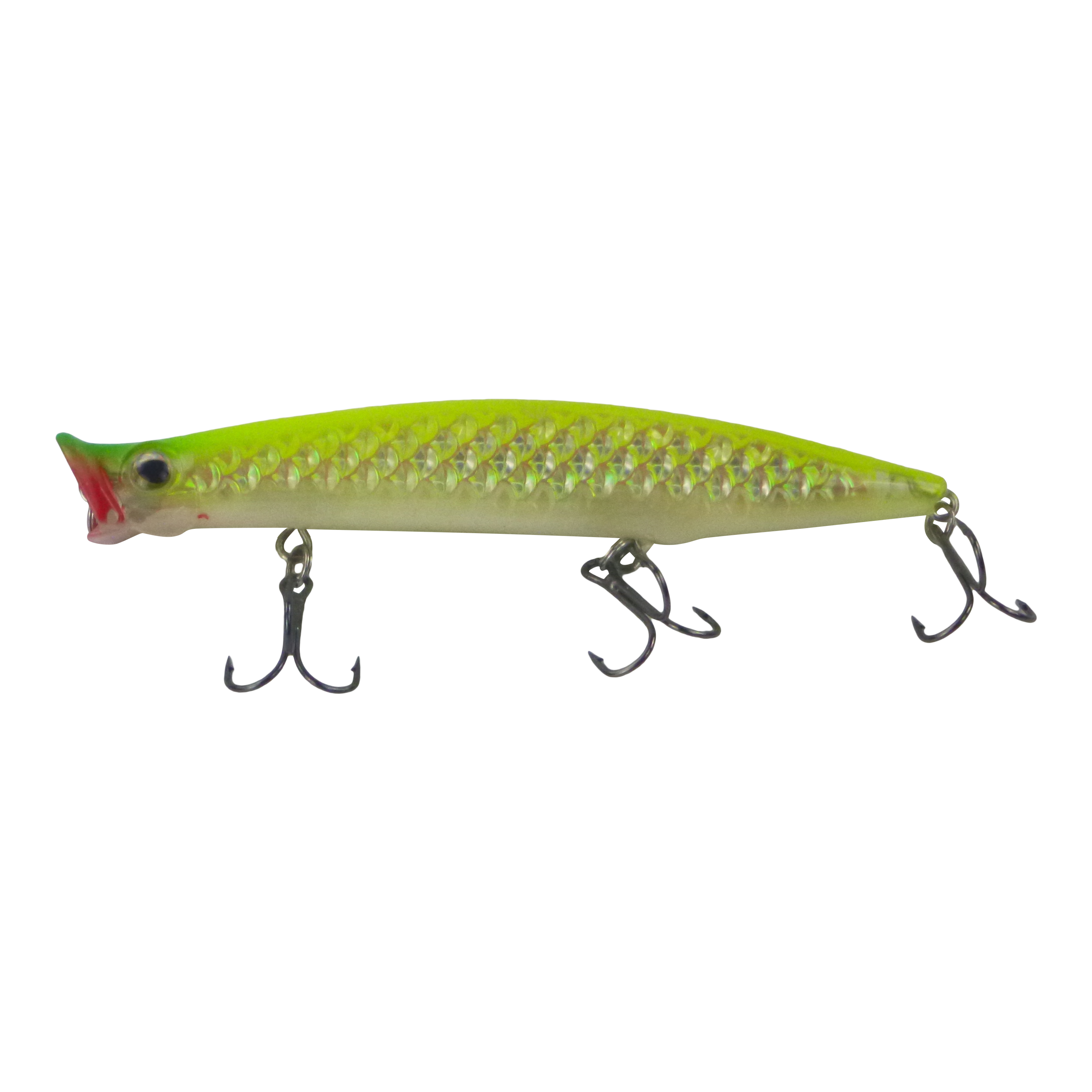 Fishing Tackle: Toppu Mizzu Cupface Popper, 110mm, Chartruese Hex