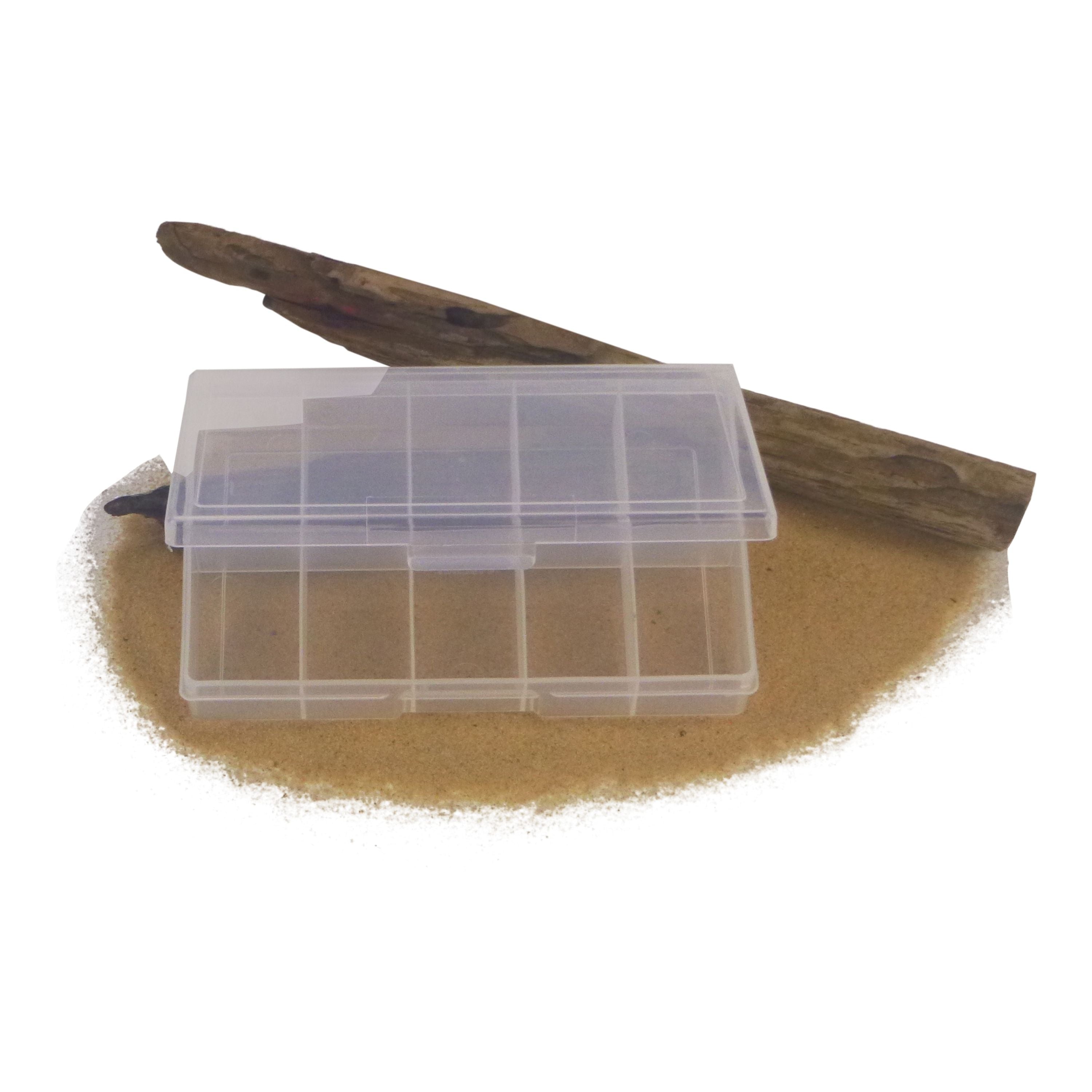 Fishing Tackle: Rig Ezy 10 Compartment Tackle Box. 190mmL x 120mmW x 30mmD.