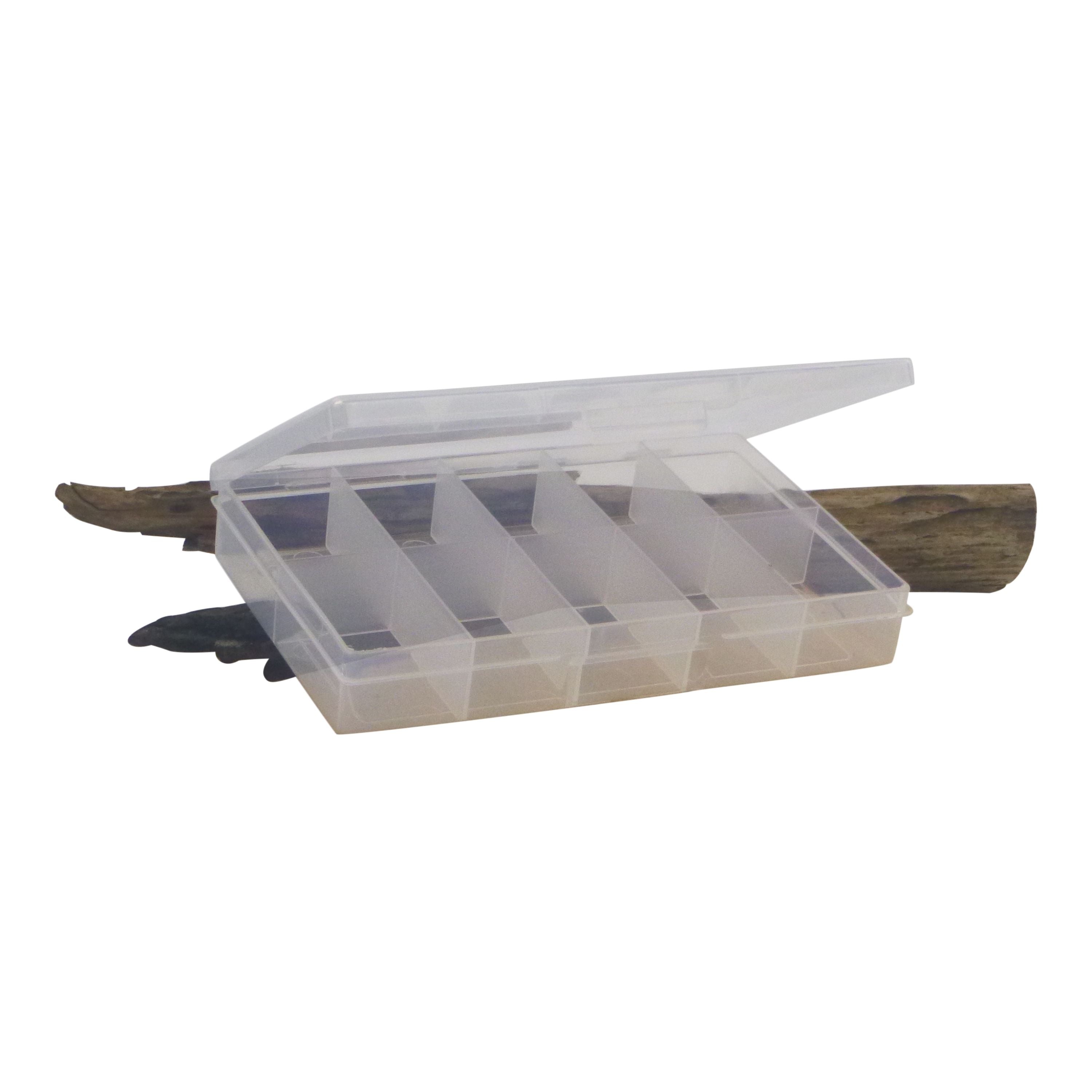 Fishing Tackle: Rig Ezy 10 Compartment Tackle Box. 190mmL x 120mmW x 30mmD.