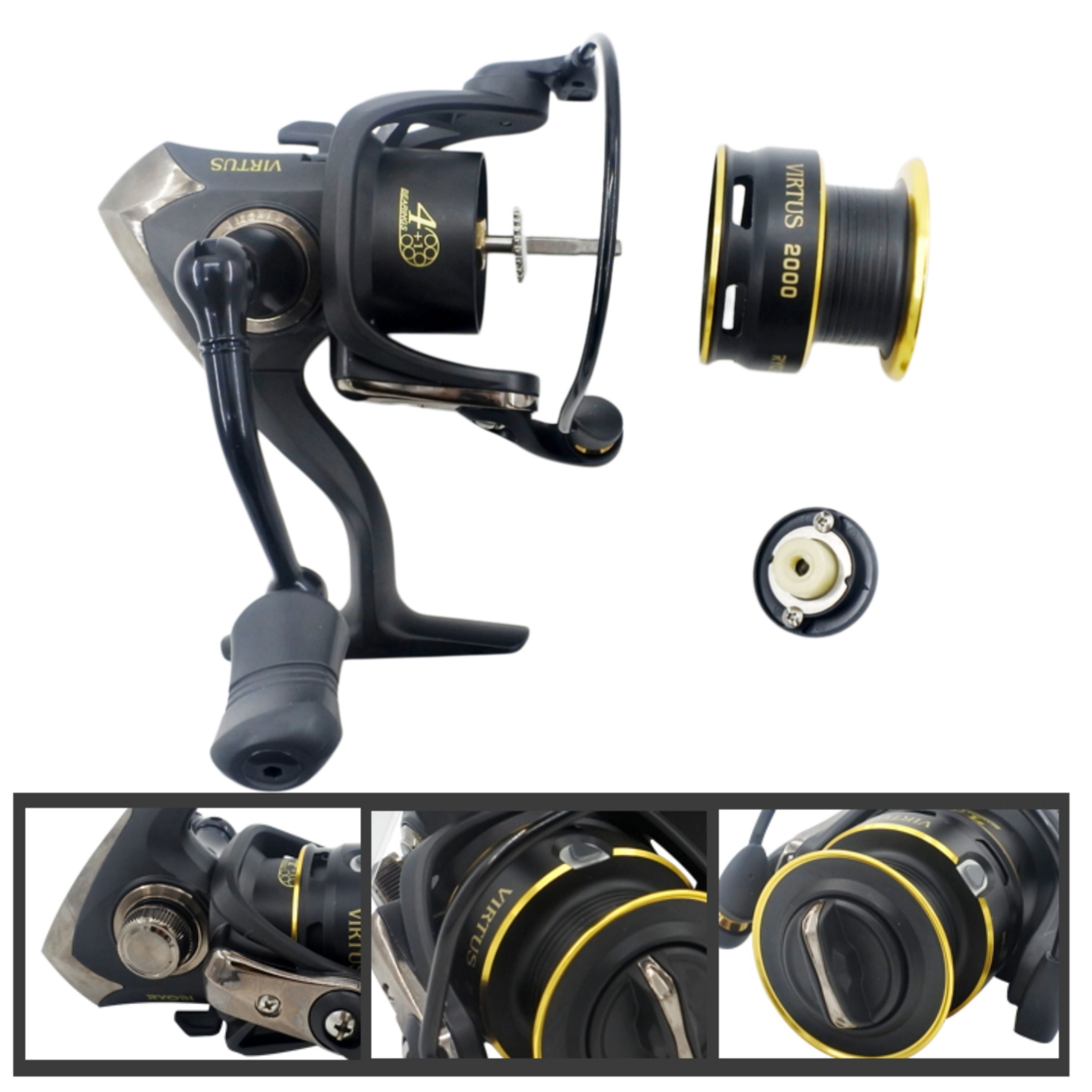 Fishing Tackle: Ryobi Virtus 4000 Spinning Reel, 5:1:1 Gear Ratio 4+1BB