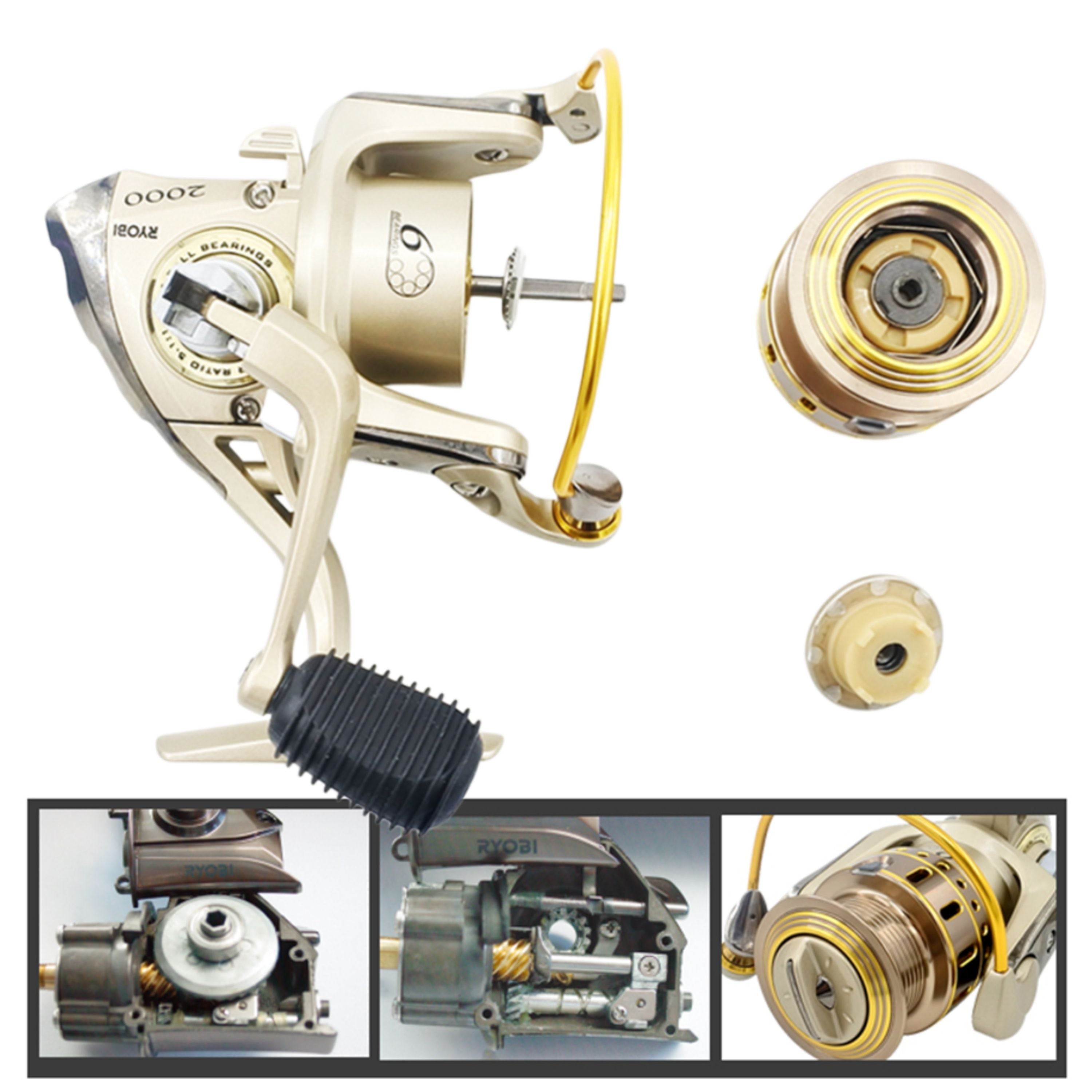 Fishing Tackle: Ryobi Tresor 2000 Spinning Reel, 5:1:1 Gear Ratio 5+1 BB
