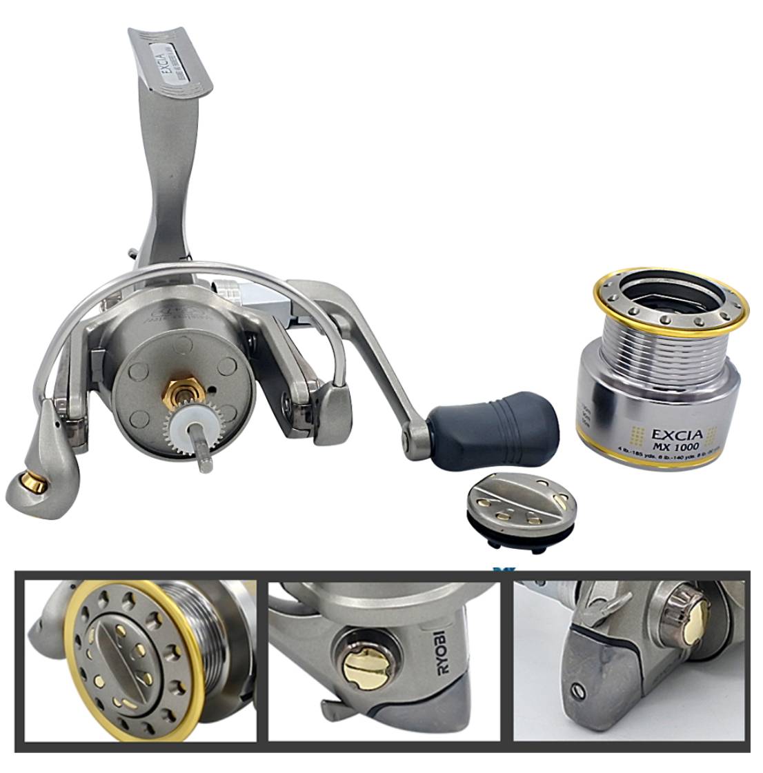 Fishing Tackle: Ryobi Excia 3000 Spinning Reel, 4:9:1 Gear Ratio 8+1BB