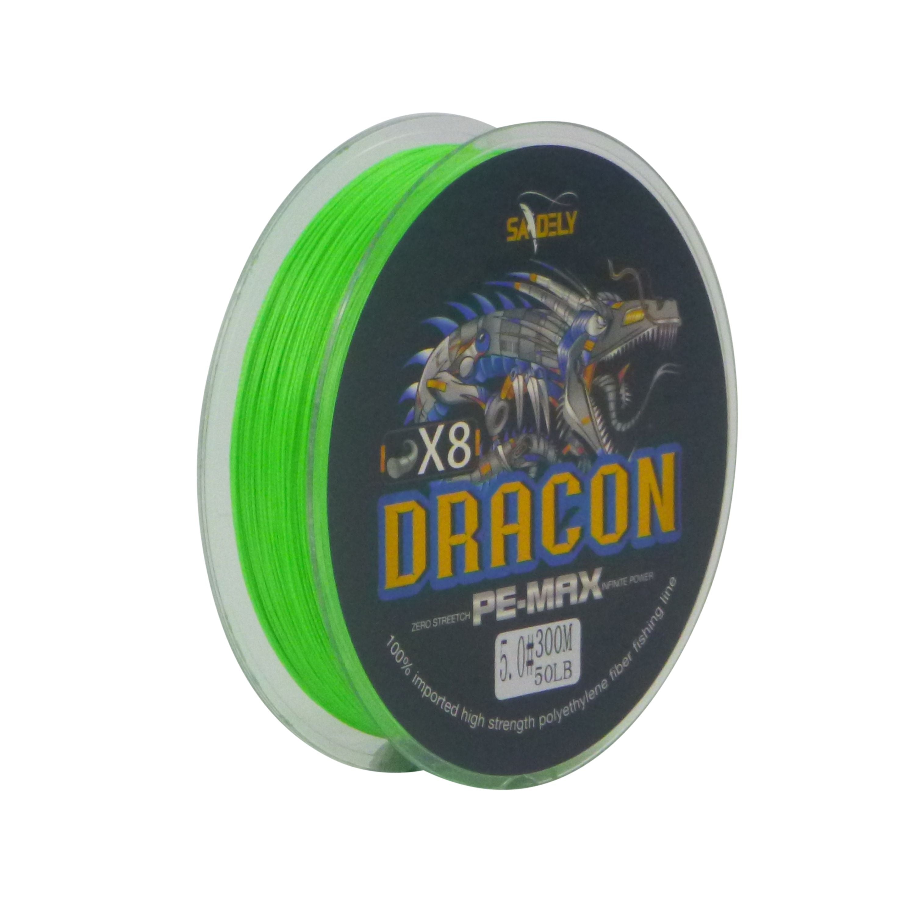 Fishing Tackle: Samdely Dracon X8 Braid, Green, #0.6, 8lb, 300Mtr