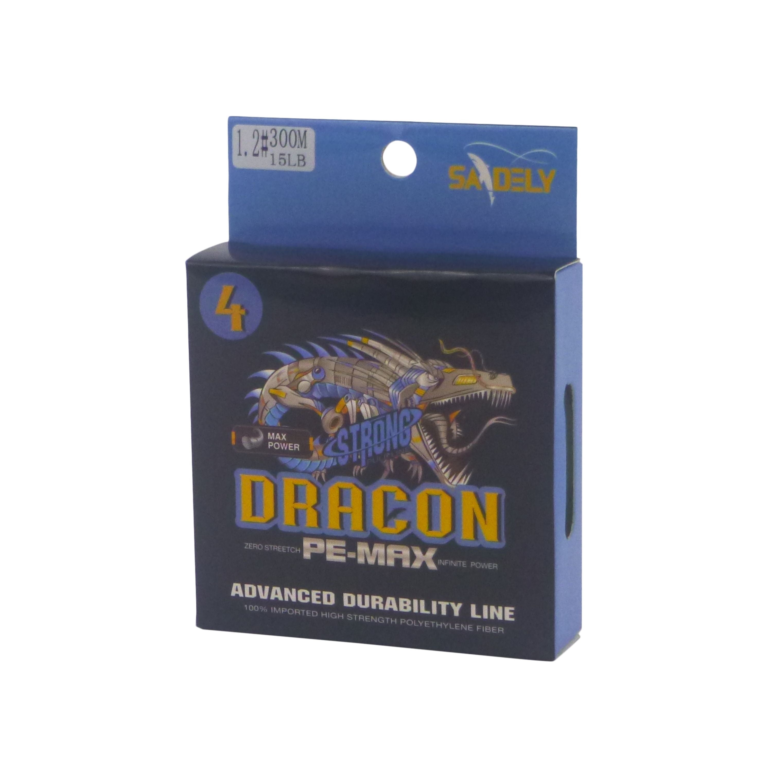 Fishing Tackle: Samdely Dracon X4 Braid, Dark Green, #0.3, 4lb, 300Mtr