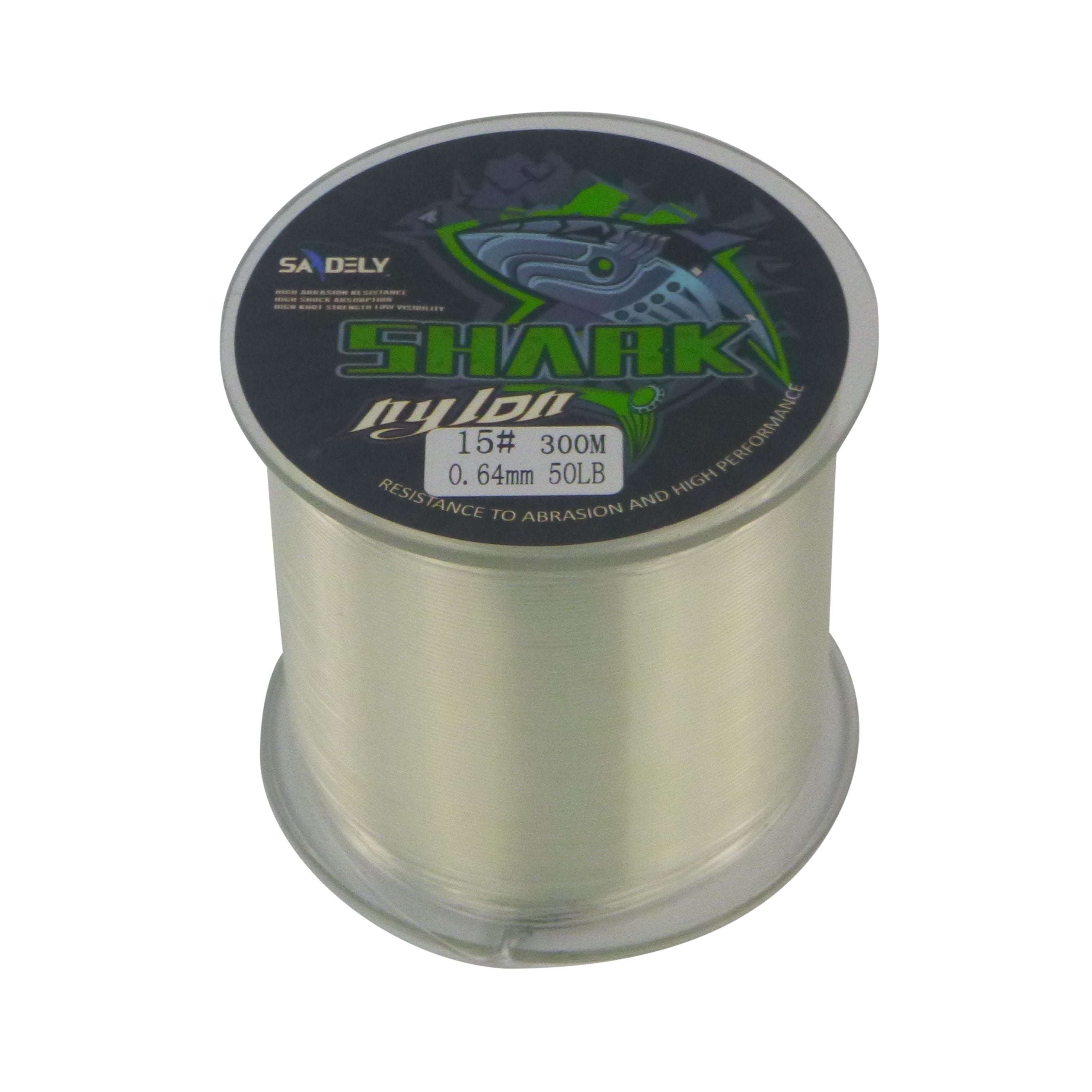 Fishing Tackle: Samdely Shark Mono, Clear, #1.0, 4lb, 300Mtr