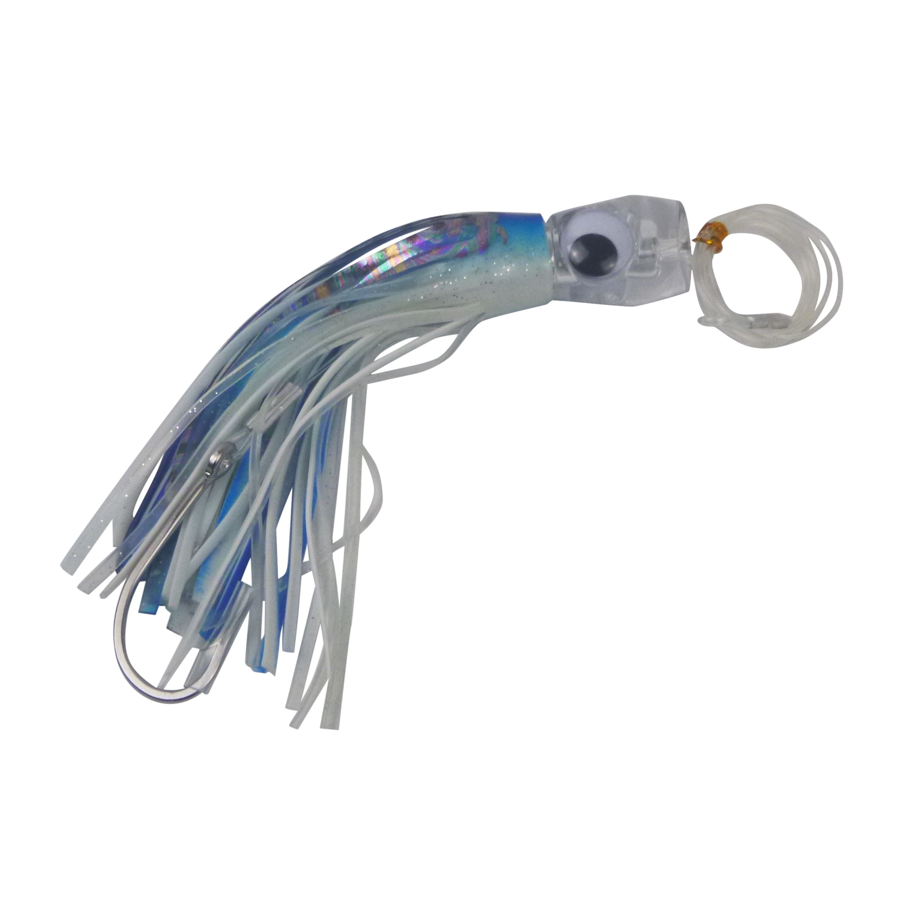 Fishing Tackle: Swimerz Trolling Lure Rigs, 95gm, 23cmL, Size 8/0 Hook, Blue Ocky, 2 pack