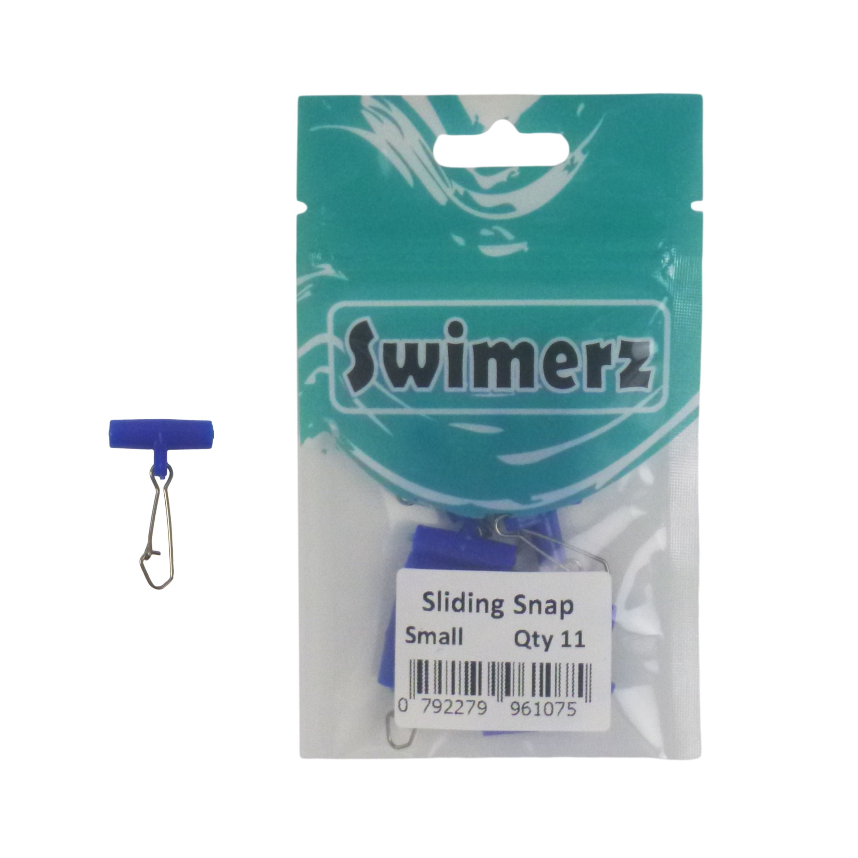 Fishing Tackle: Swimerz Sliding Snaps, Size Small, 30 pack