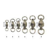 Fishing Tackle: Swimerz Heavy Duty Ball Bearing Swivels, Size 8, 8 pack