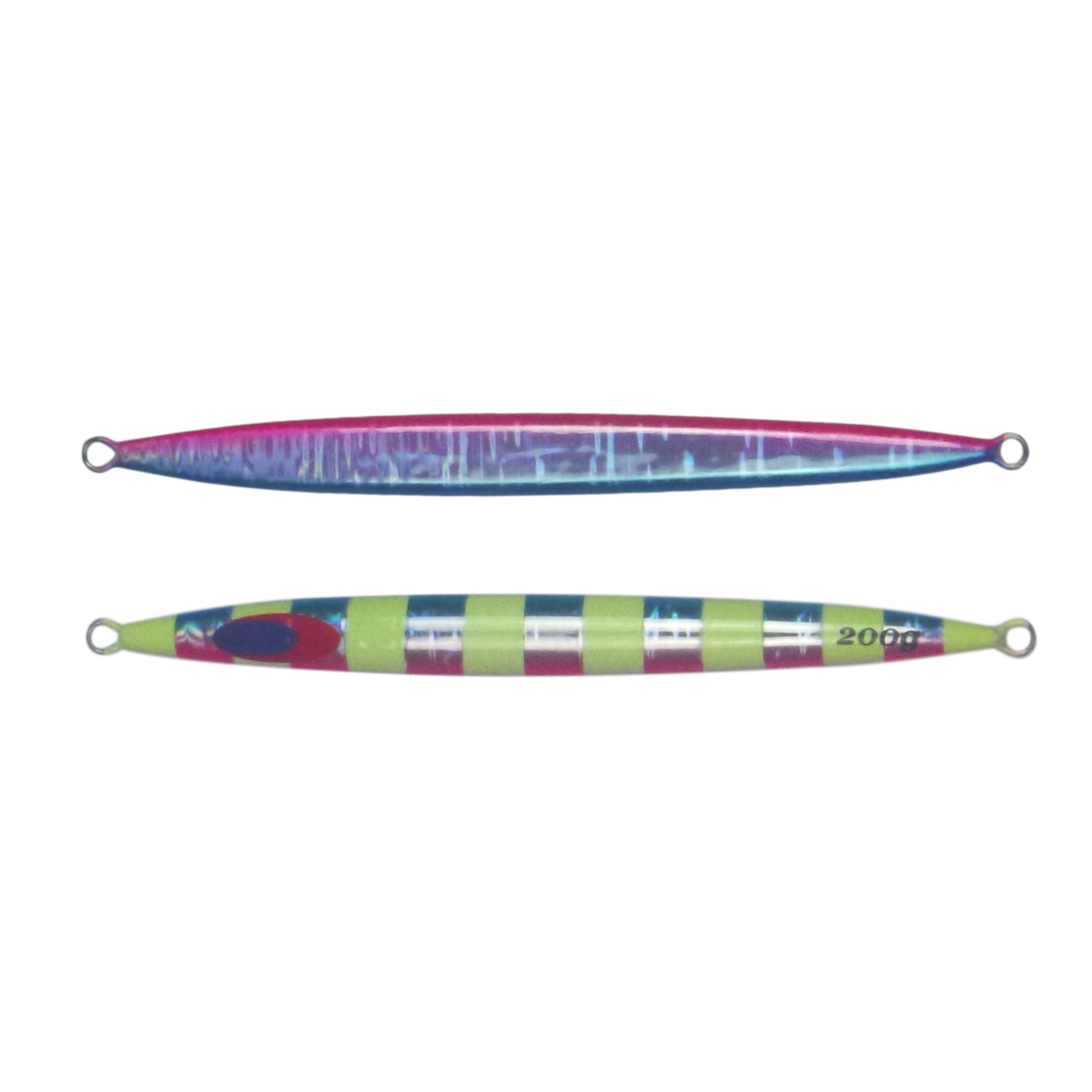 Fishing Tackle: Finesse Lumo Fastdrop Jig, 200gm, Blue Blush, Qty 2