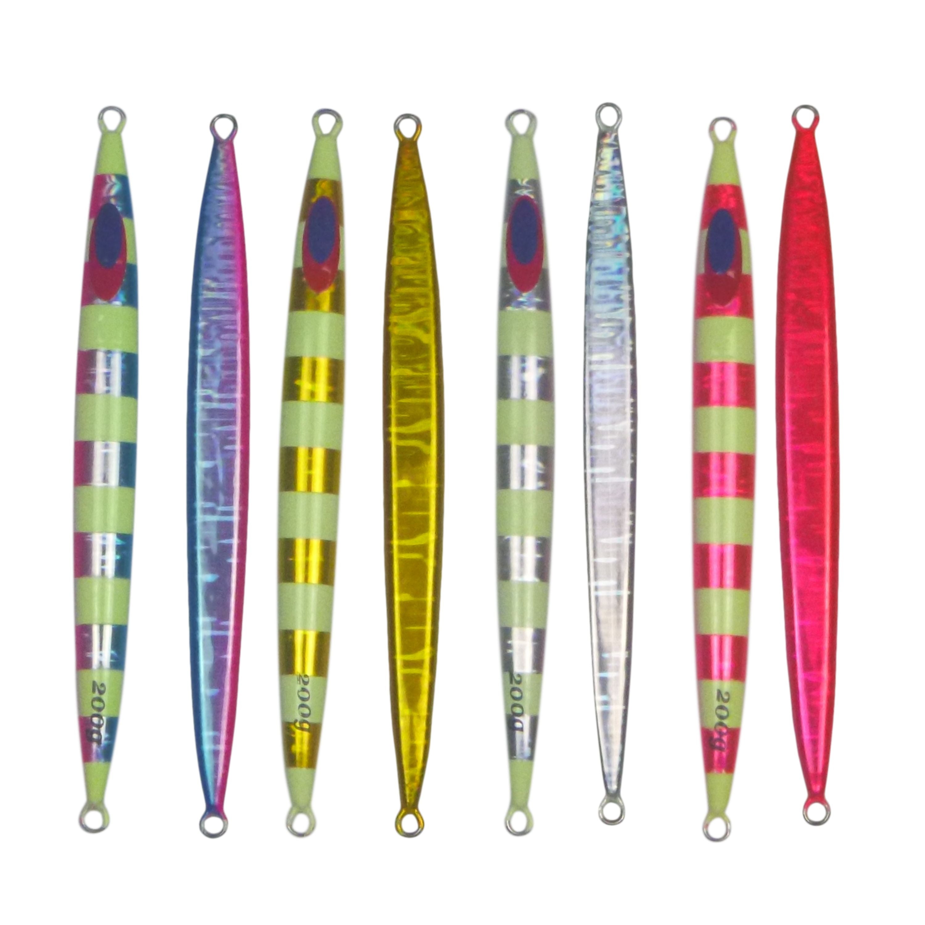 Fishing Tackle: Finesse Lumo Fastdrop Jig, 200gm, Blue Blush, Qty 2