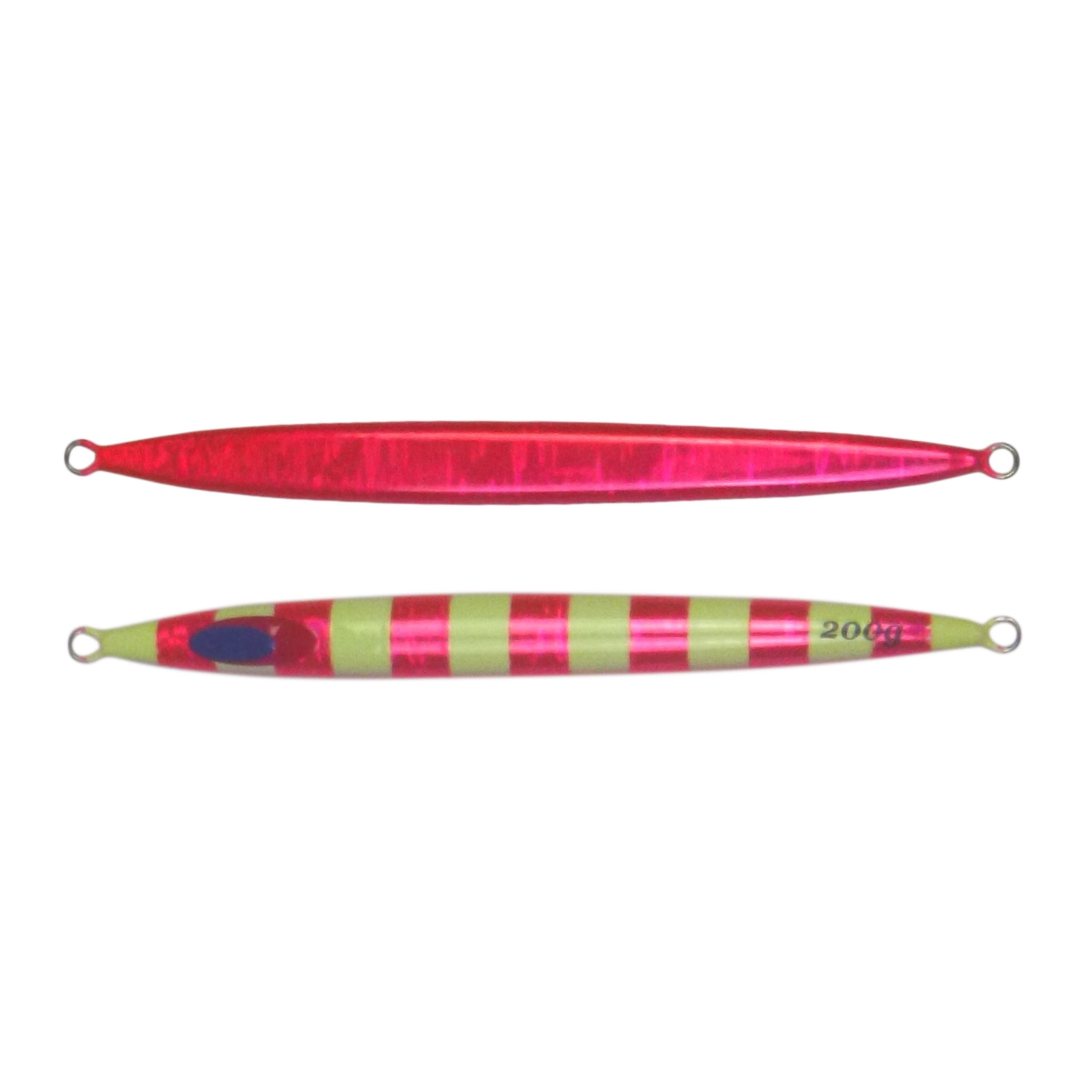 Fishing Tackle: Finesse Lumo Fastdrop Jig, 200gm, Hot Pink, Qty 2