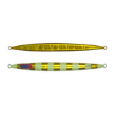Fishing Tackle: Finesse Lumo Fastdrop Jig, 200gm, Gold Stripe, Qty 2